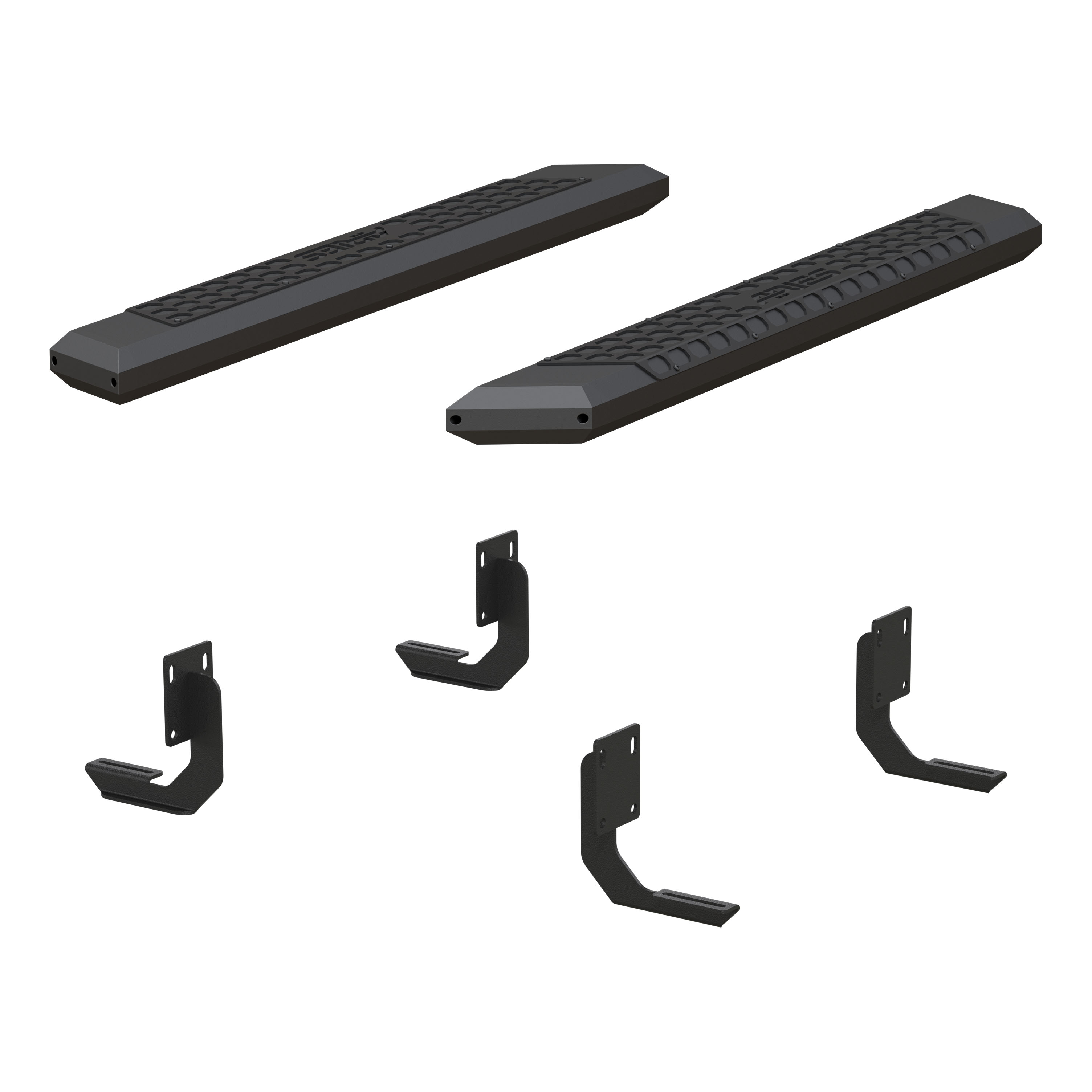 ARIES AdvantEDGE 5-1/2" x 53" Black Aluminum Side Bars, Select Ford F-250, F-350 Step Nerf Bar Kit thumbnail 2