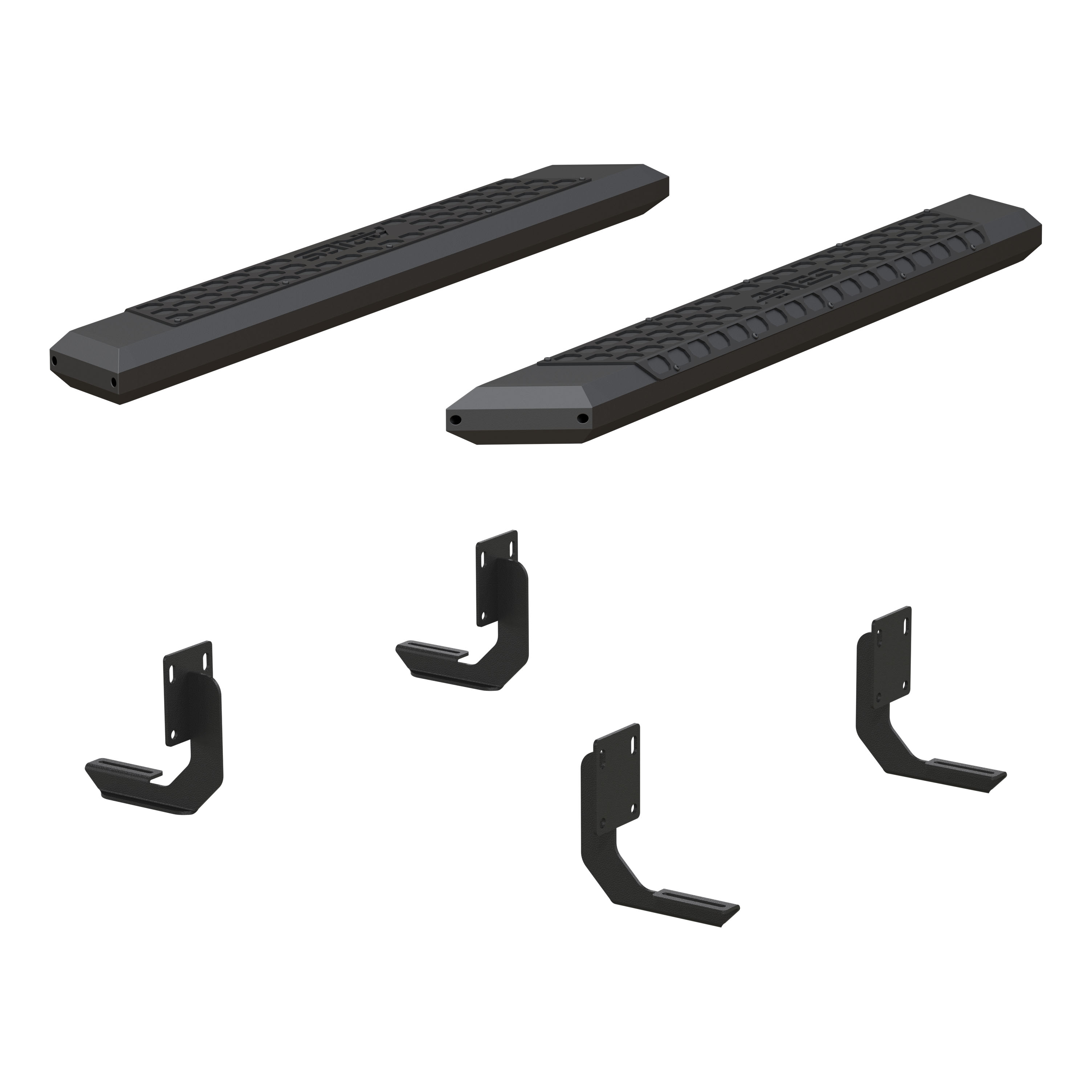 ARIES AdvantEDGE 5-1/2" x 53" Black Aluminum Side Bars, Select Ford F-250, F-350 Step Nerf Bar Kit thumbnail 0