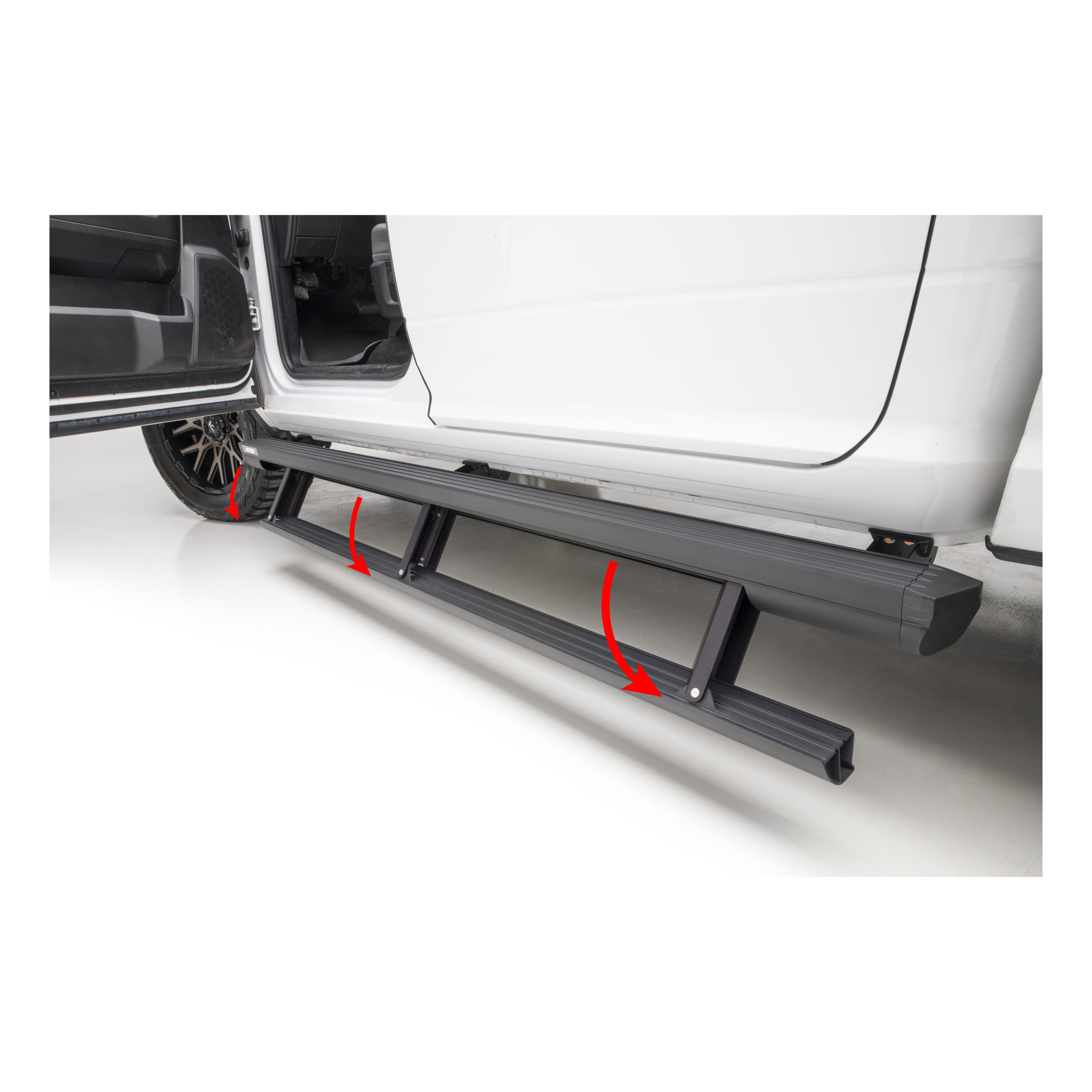ARIES ActionTrac 83.6" Powered Running Boards, Select Silverado, Sierra, Crew Cab Step Nerf Bar Kit thumbnail 0
