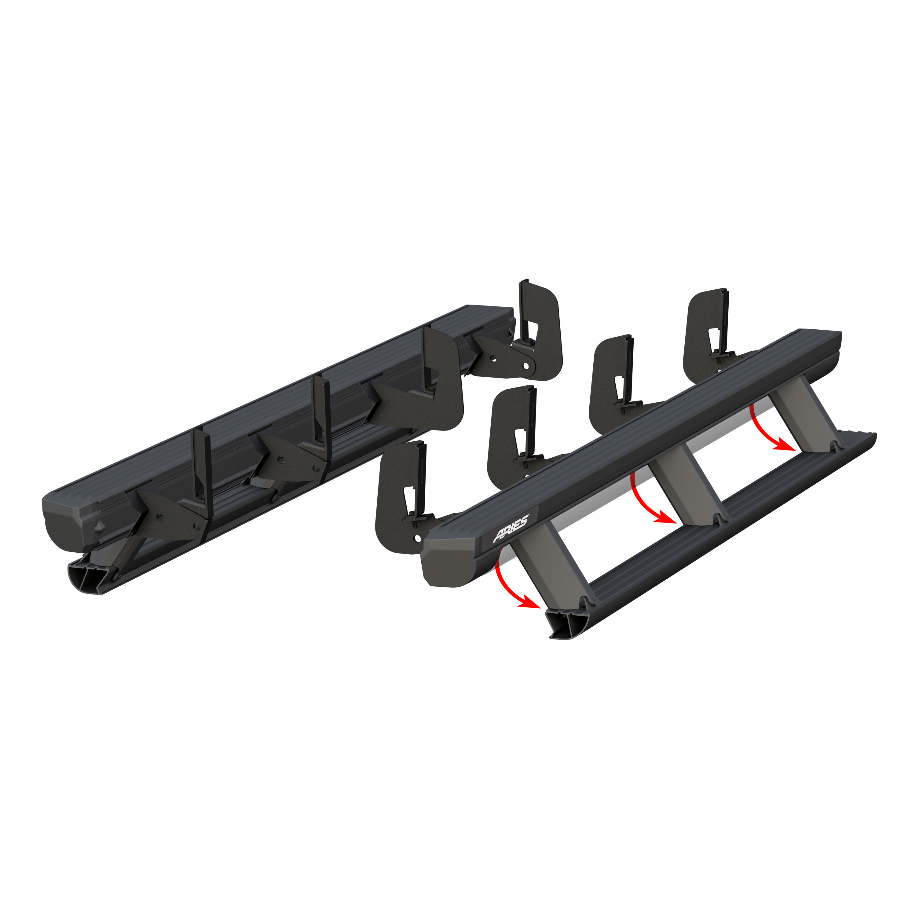 ARIES ActionTrac 83.6" Powered Running Boards, Select Silverado, Sierra, Crew Cab Step Nerf Bar Kit thumbnail 2