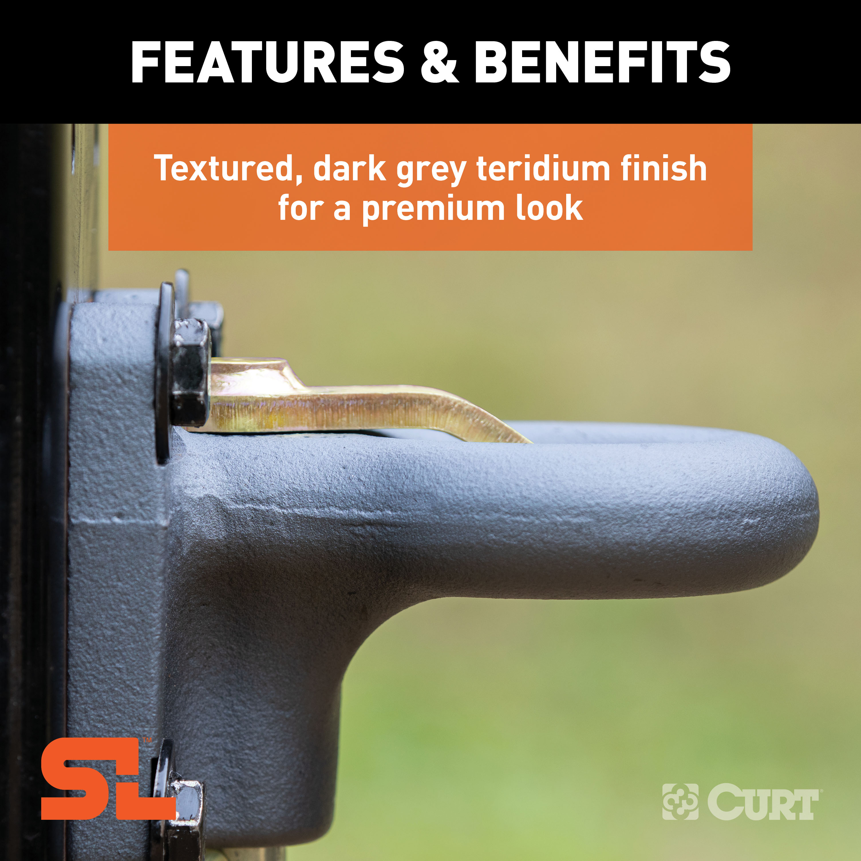 CURT SecureLatch Flush-Mount Lunette Ring (60,000 lbs, 2-1/2" ID) Trailer Hitch Pintle Hook Mount thumbnail 4