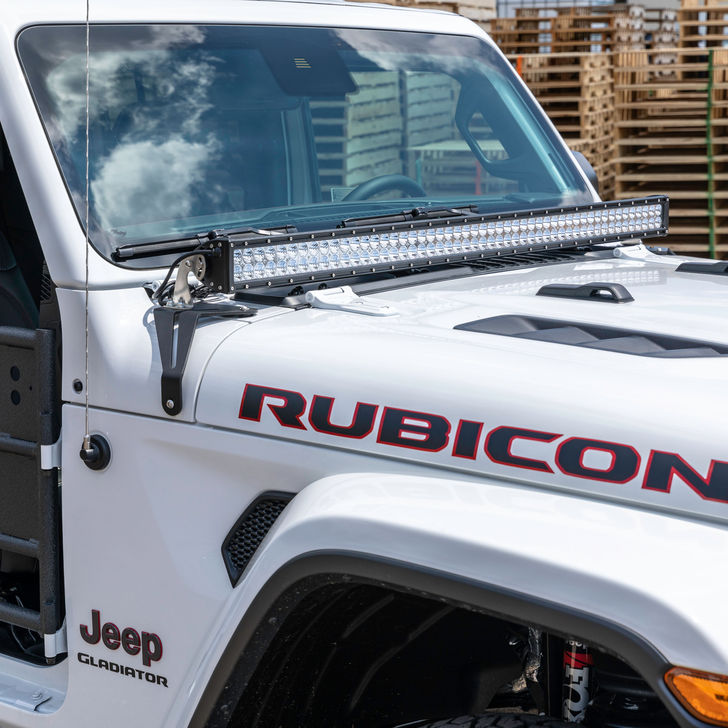 ARIES Jeep Wrangler JL, Gladiator Windshield Light Bar and Brackets Light Bar Mounting Kit thumbnail 0