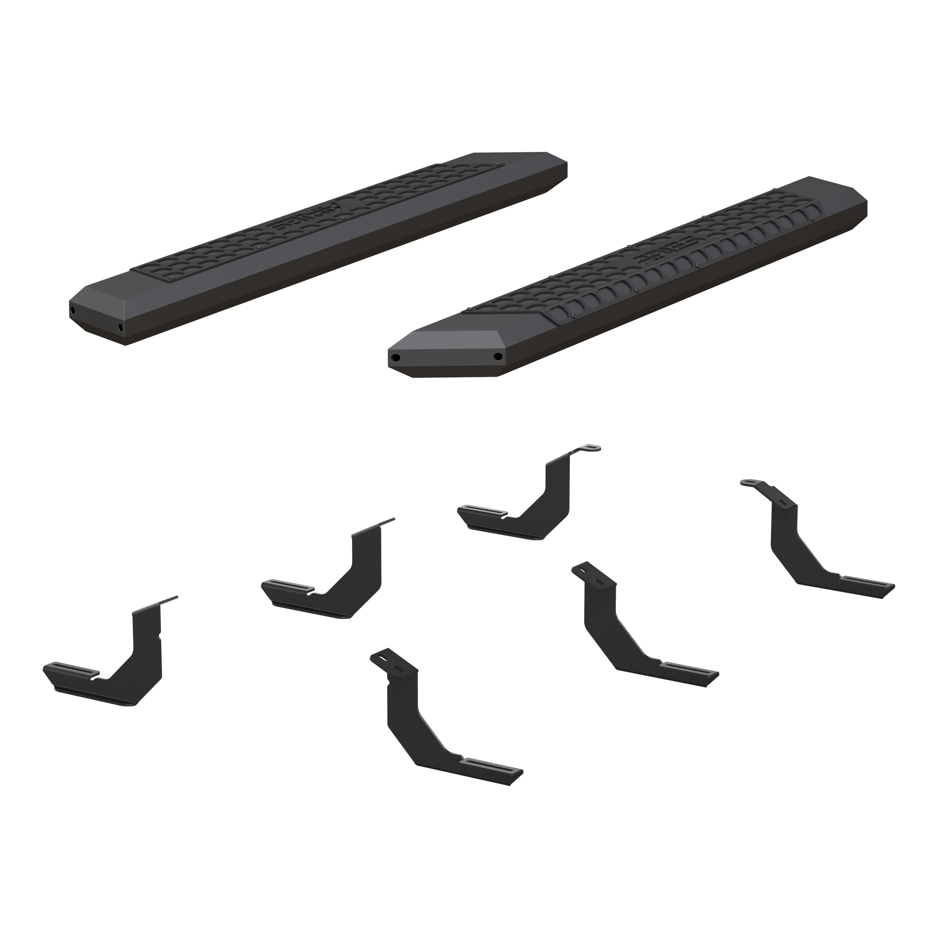ARIES AdvantEDGE 5-1/2" x 53" Black Aluminum Side Bars, Select Toyota Tundra Step Nerf Bar Kit thumbnail 0