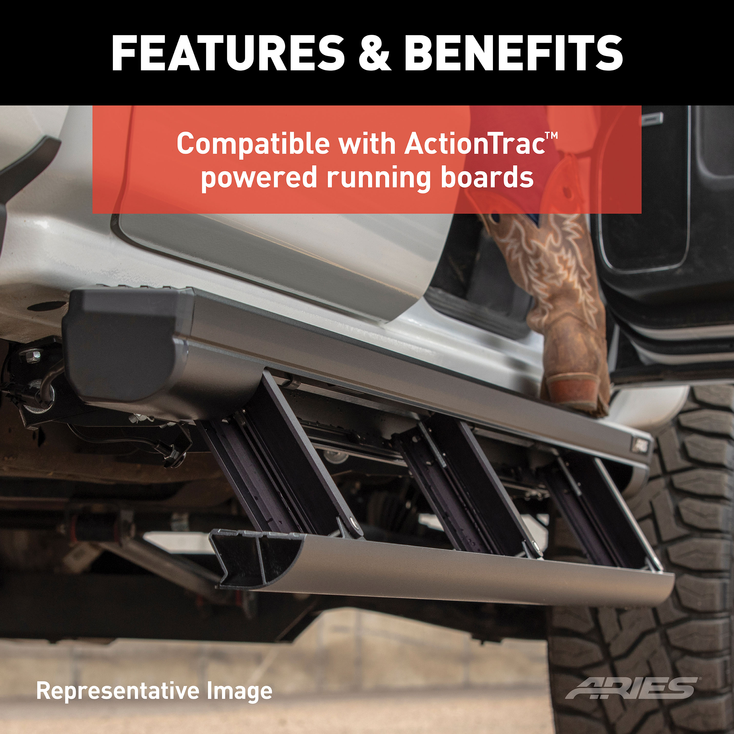 ARIES Mounting Brackets for ActionTrac Running Board thumbnail 1