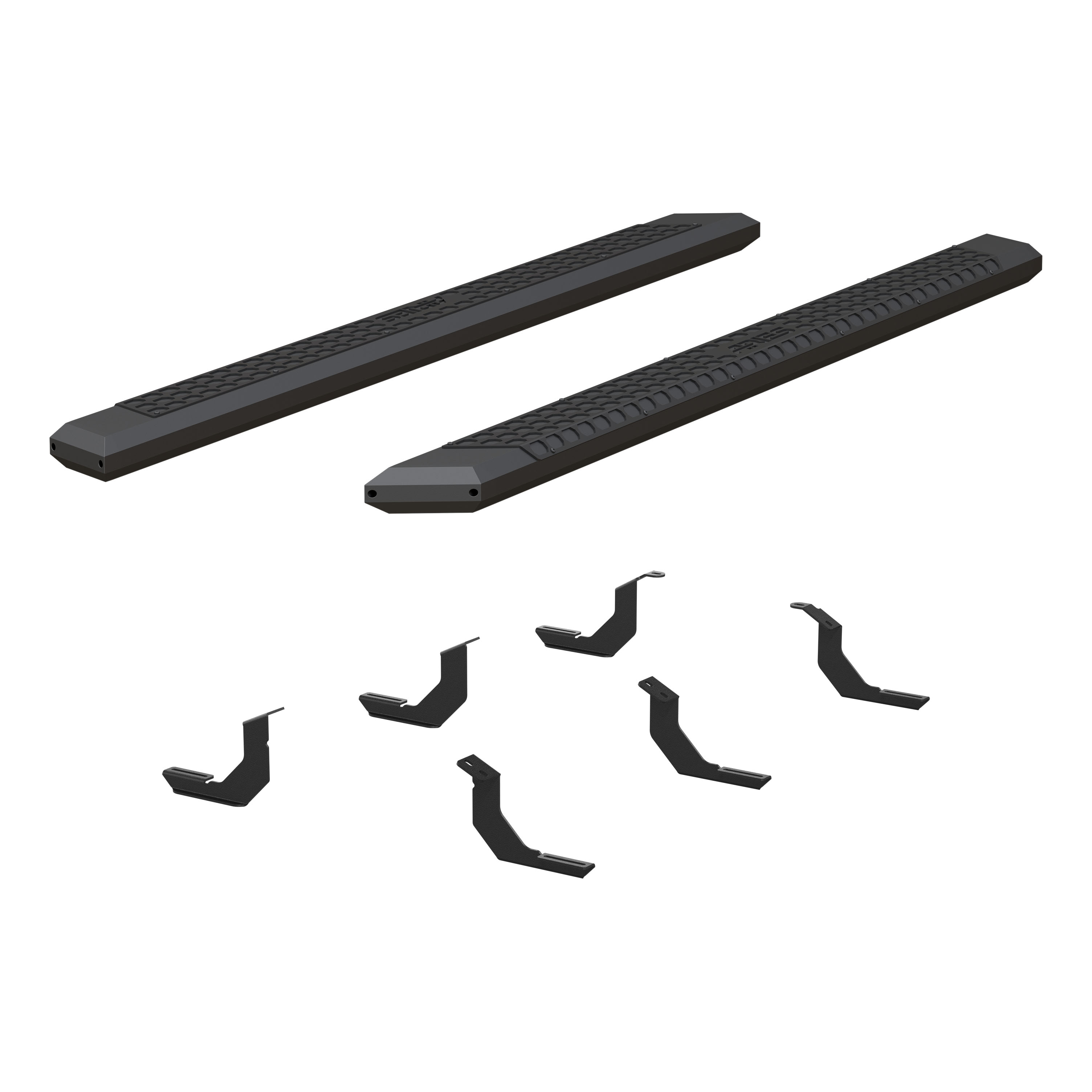 ARIES AdvantEDGE 5-1/2" x 85" Black Aluminum Side Bars, Select Toyota Tundra Step Nerf Bar Kit thumbnail 0