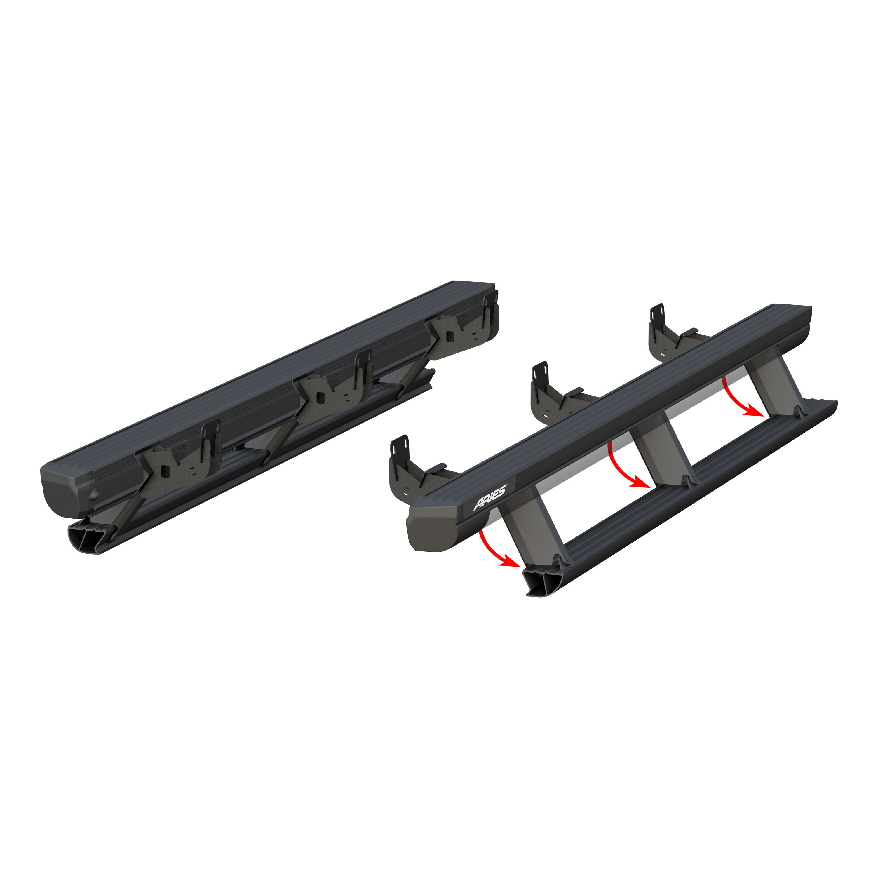 ARIES ActionTrac 83.6" Powered Running Boards, Select Ram 2500, 3500 Extended Crew Cab Step Nerf Bar Kit thumbnail 2