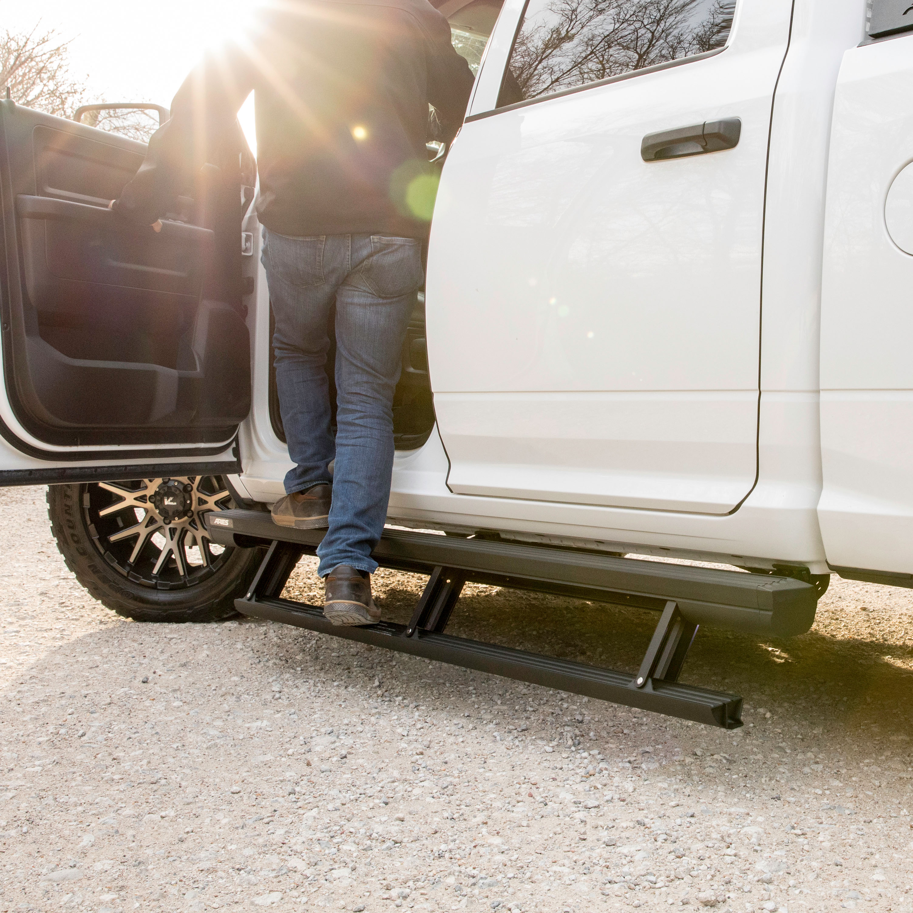 ARIES ActionTrac 83.6" Powered Running Boards, Select Ram 2500, 3500 Extended Crew Cab Step Nerf Bar Kit thumbnail 13