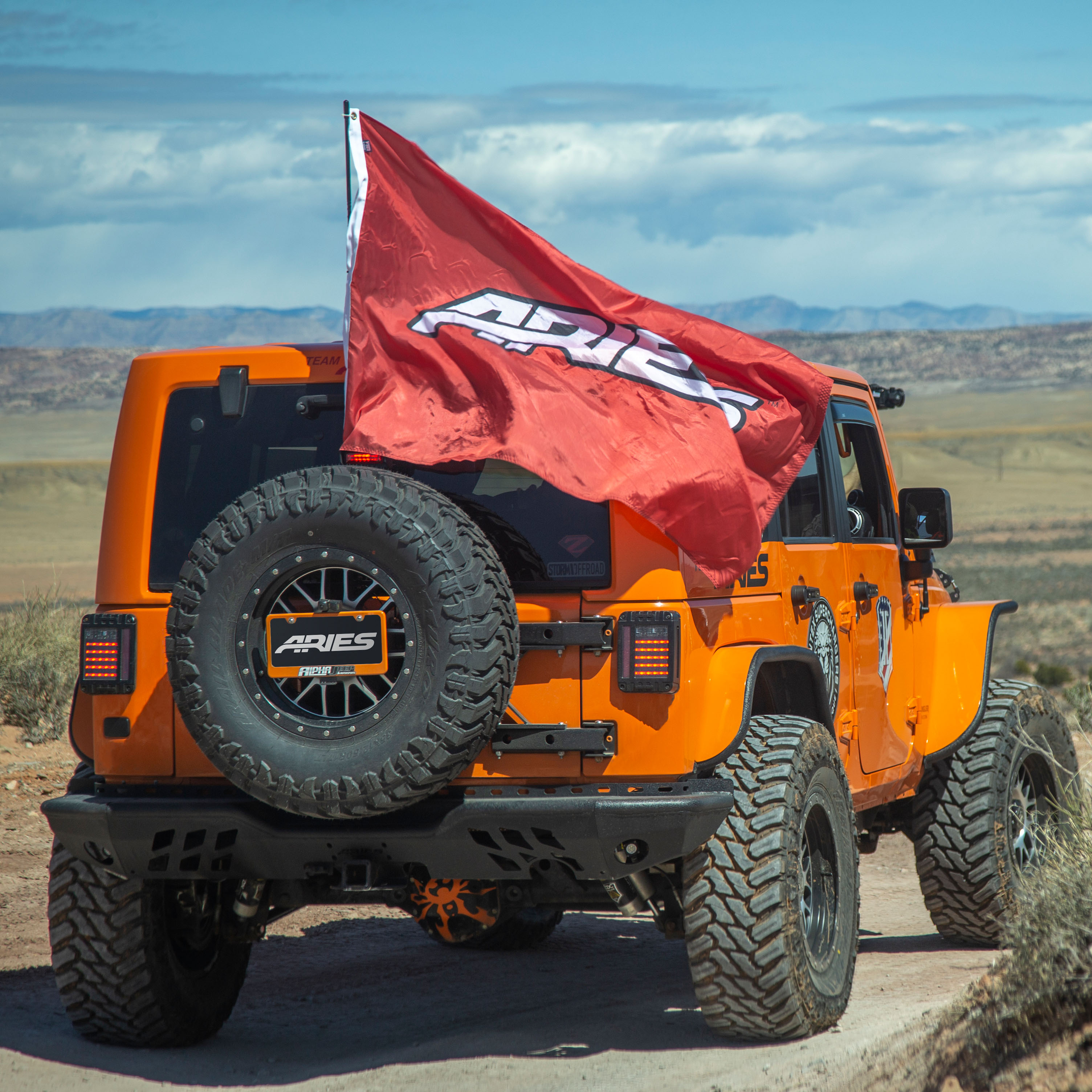ARIES TrailChaser Jeep Wrangler Aluminum Rear Bumper Corners Bumper thumbnail 6