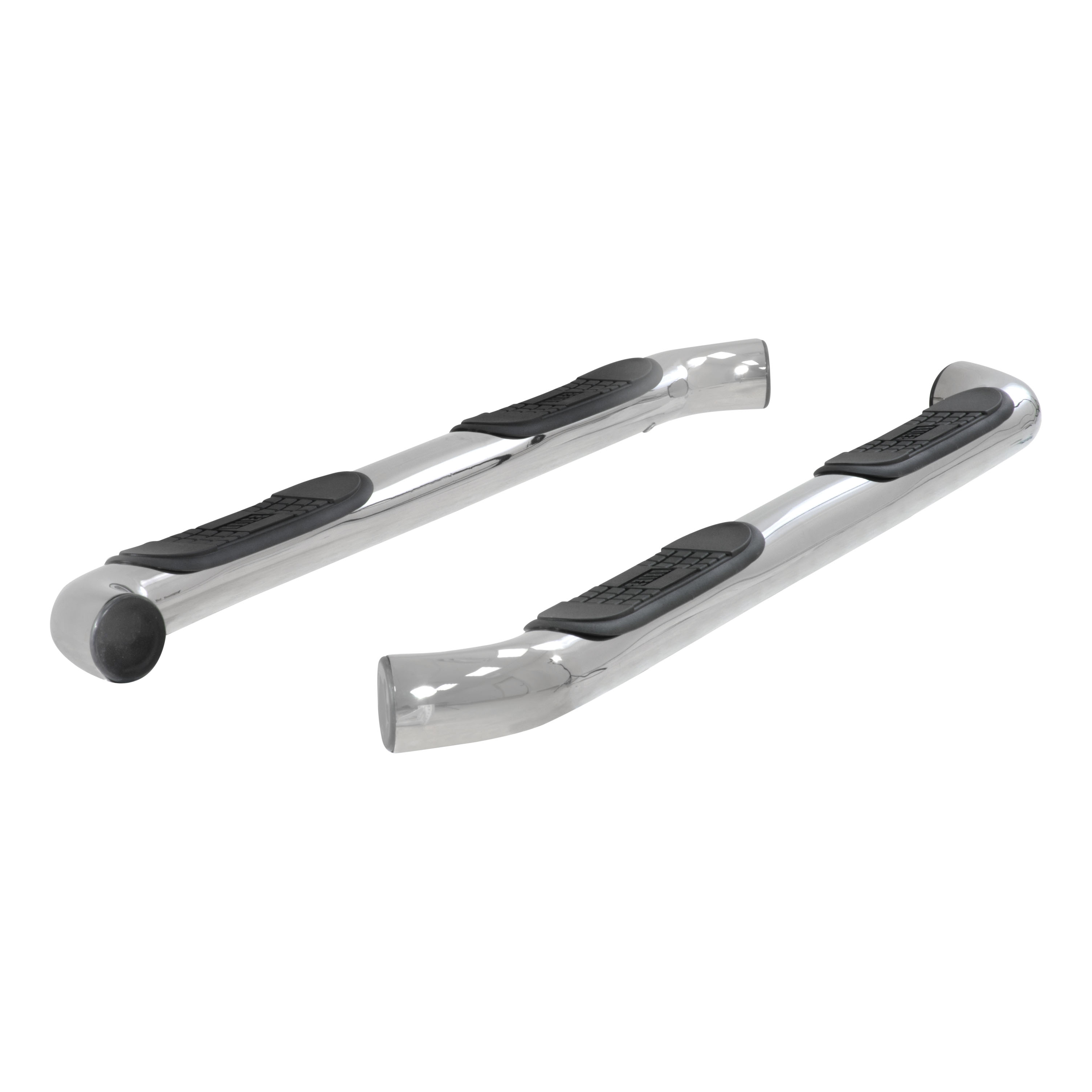 ARIES 3" Round Polished Stainless Side Bars, Select Dodge Nitro Step Nerf Bar Kit thumbnail 0