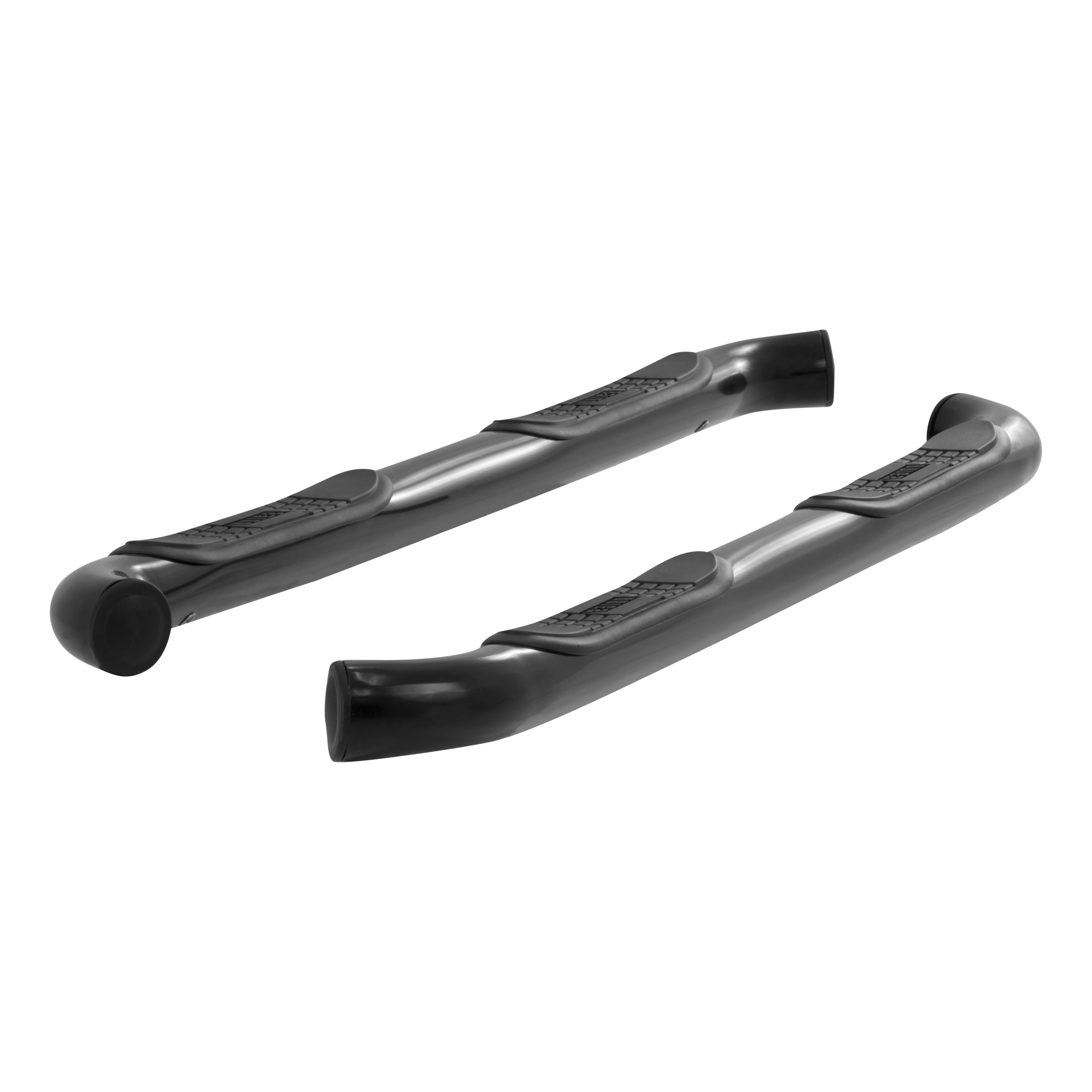 ARIES 3" Round Black Steel Side Bars, Select Dodge Nitro Step Nerf Bar Kit thumbnail 1