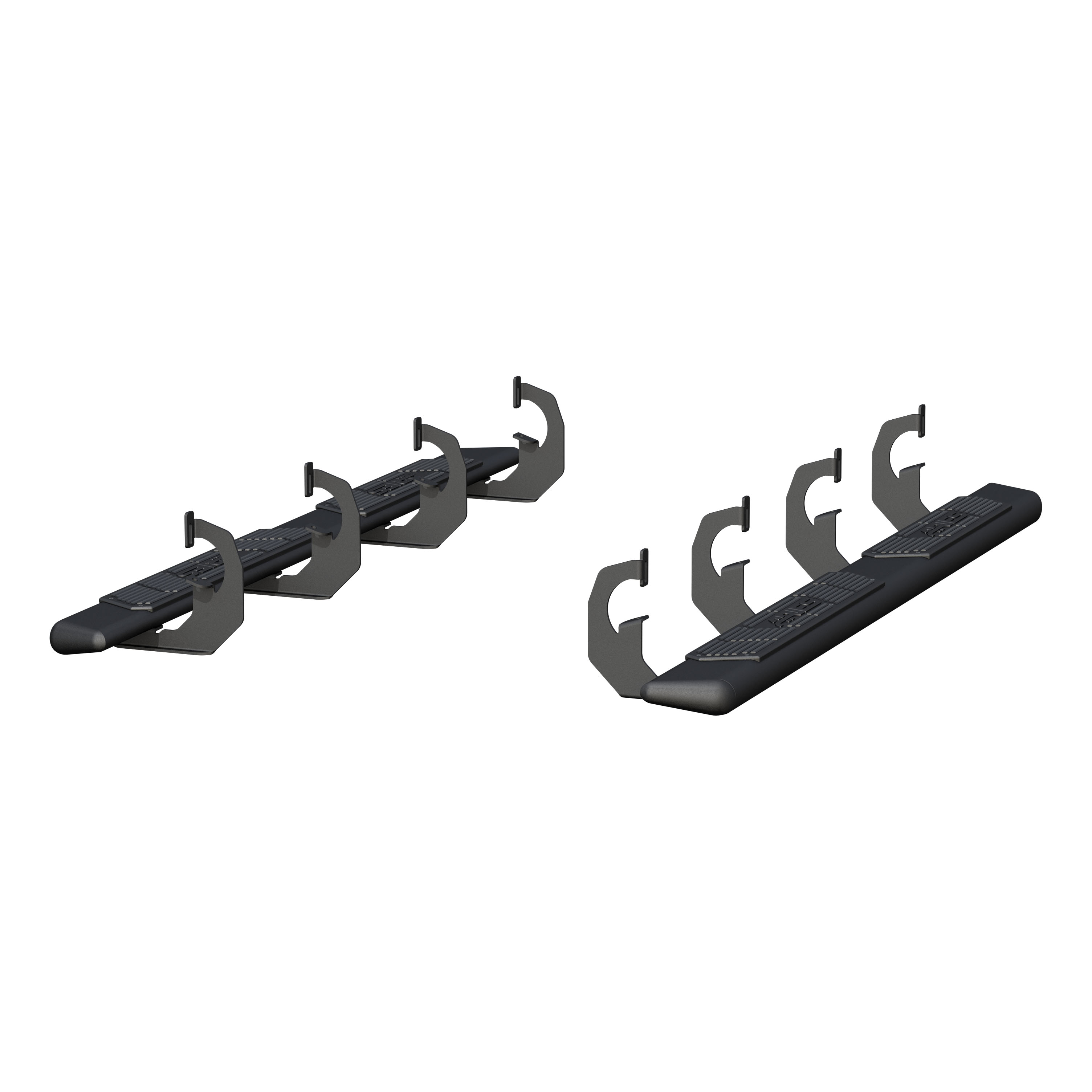 ARIES AscentStep 5-1/2" x 75" Black Steel Running Boards, Select Chevrolet, GMC Step Nerf Bar Kit thumbnail 2