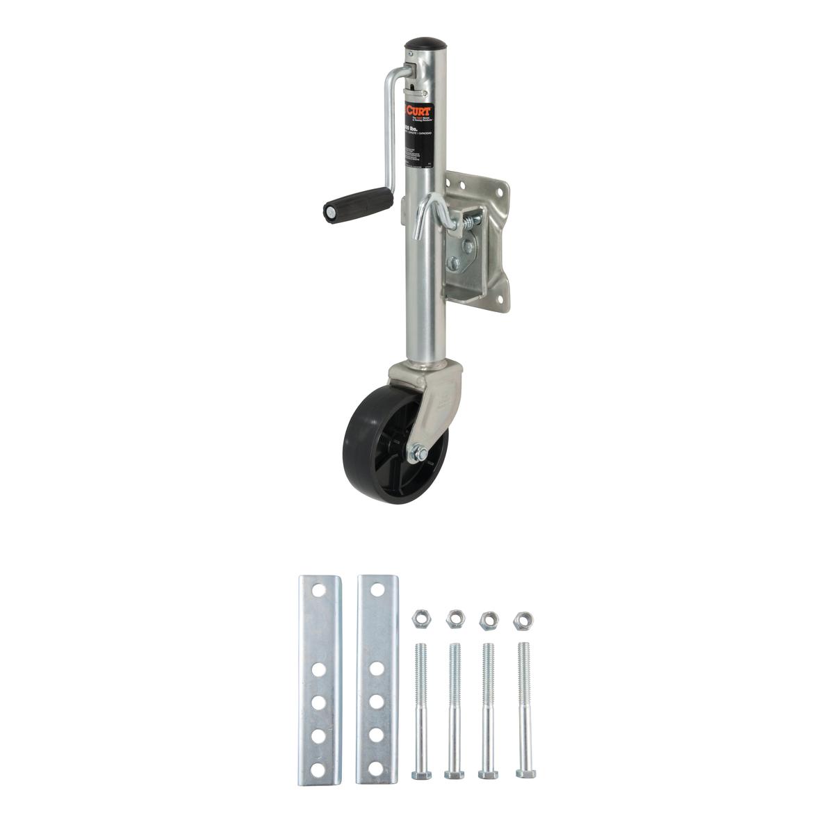 CURT Marine Jack with 6" Wheel (1,200 lbs, 10" Travel) Trailer Jack thumbnail 0