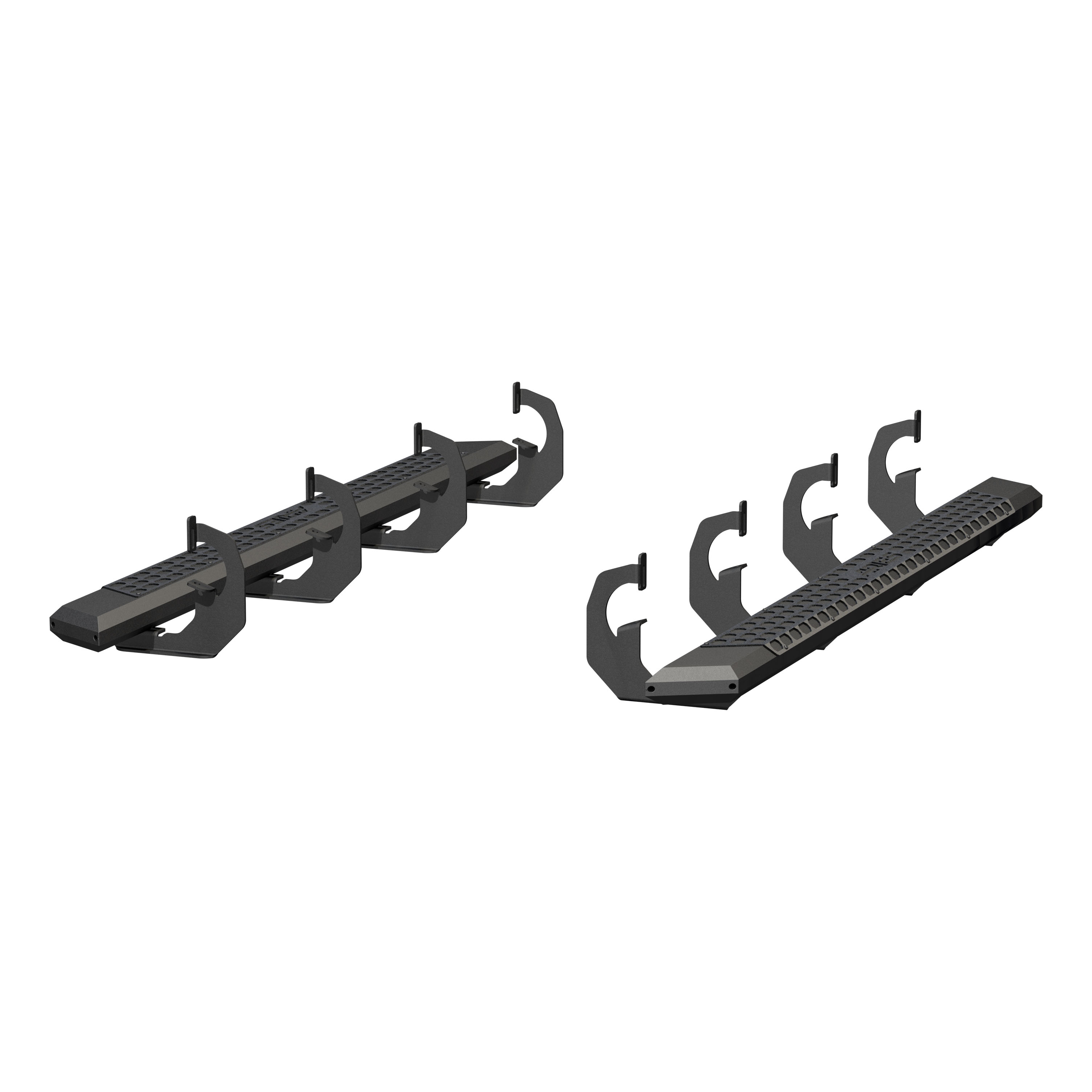 ARIES AdvantEDGE 5-1/2" x 75" Black Aluminum Side Bars, Select Chevrolet, GMC Step Nerf Bar Kit thumbnail 2