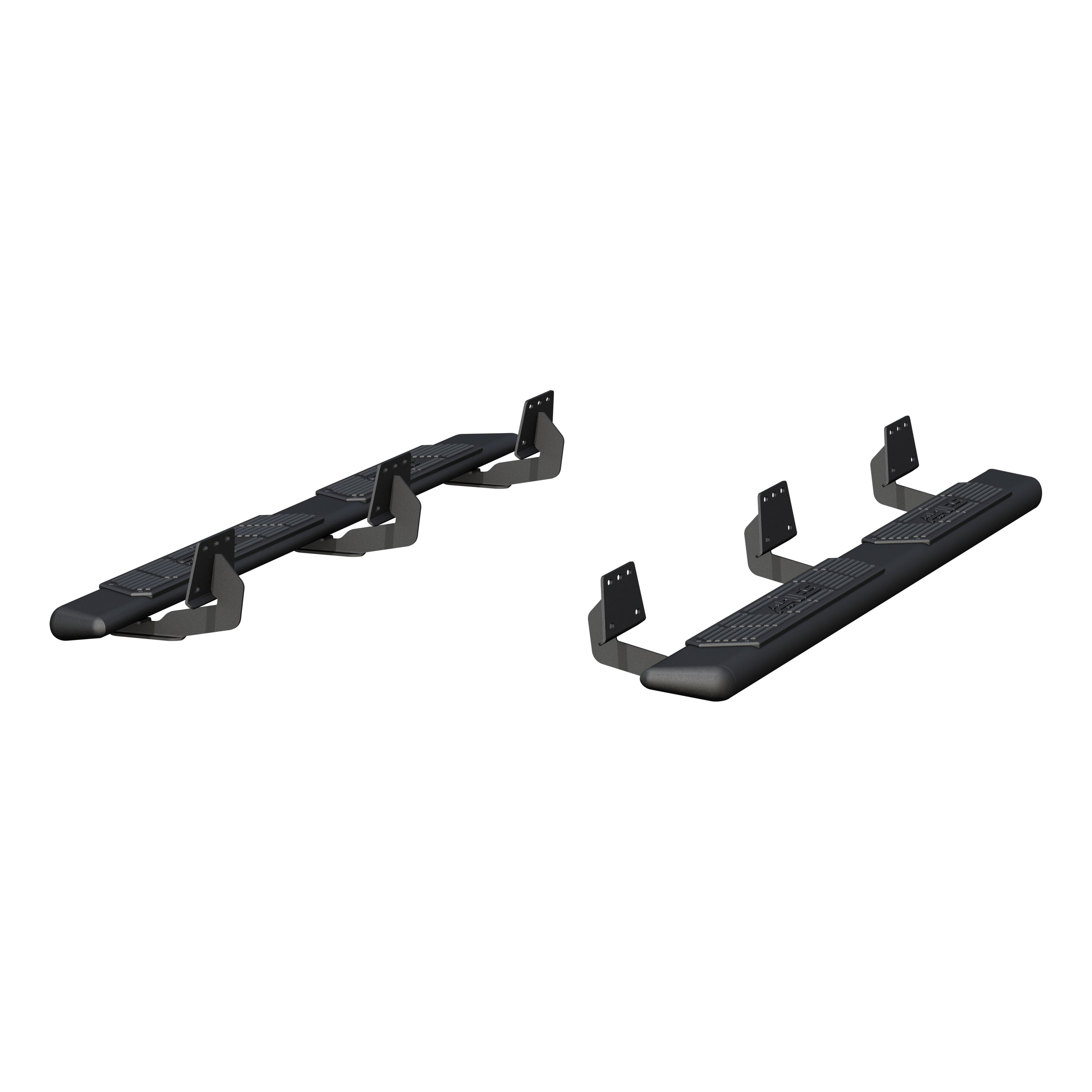 ARIES AscentStep 5-1/2" x 75" Black Steel Running Boards, Select Ram 1500 Step Nerf Bar Kit thumbnail 1