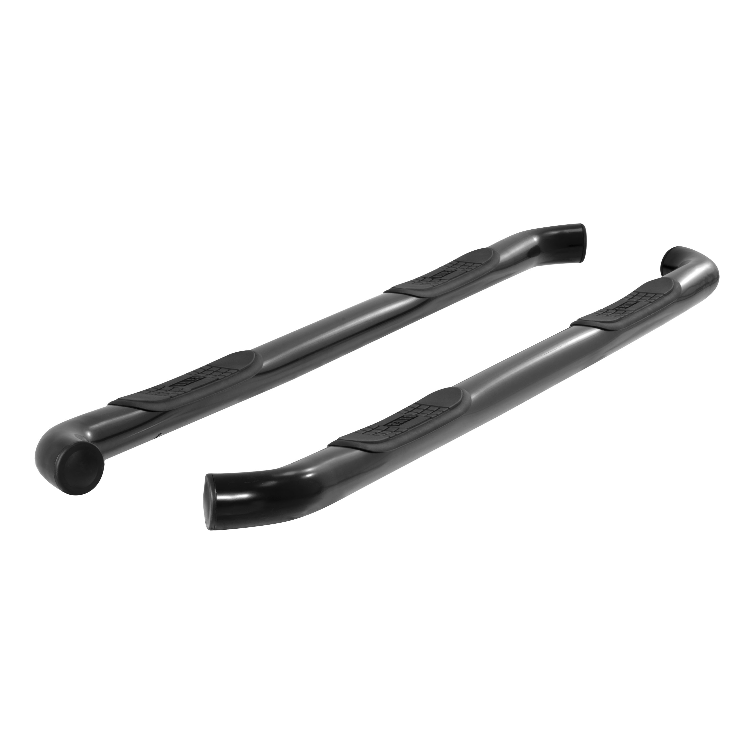 ARIES 3" Round Black Stainless Side Bars, Select Ford F-150, F-250, F-350 Super Duty Step Nerf Bar Kit thumbnail 1