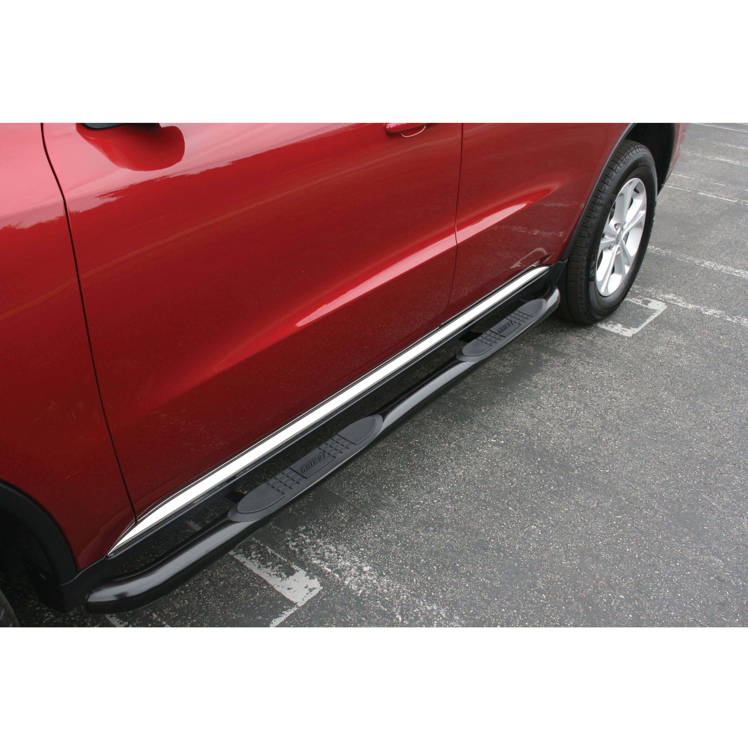 ARIES 3" Round Black Steel Side Bars, Select Dodge Durango Step Nerf Bar Kit thumbnail 6