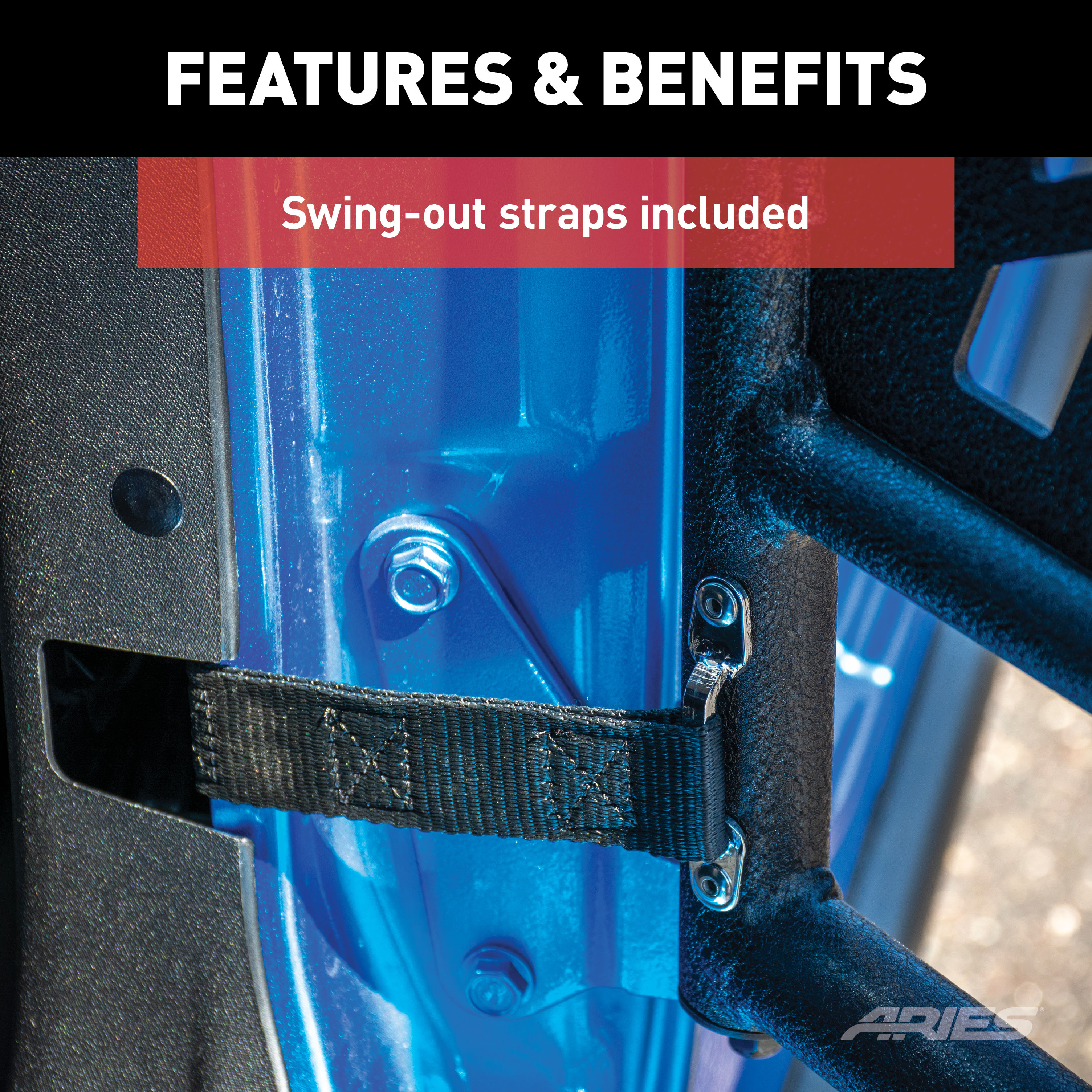 ARIES Jeep Wrangler JK Aluminum Front Tube Doors Door thumbnail 7