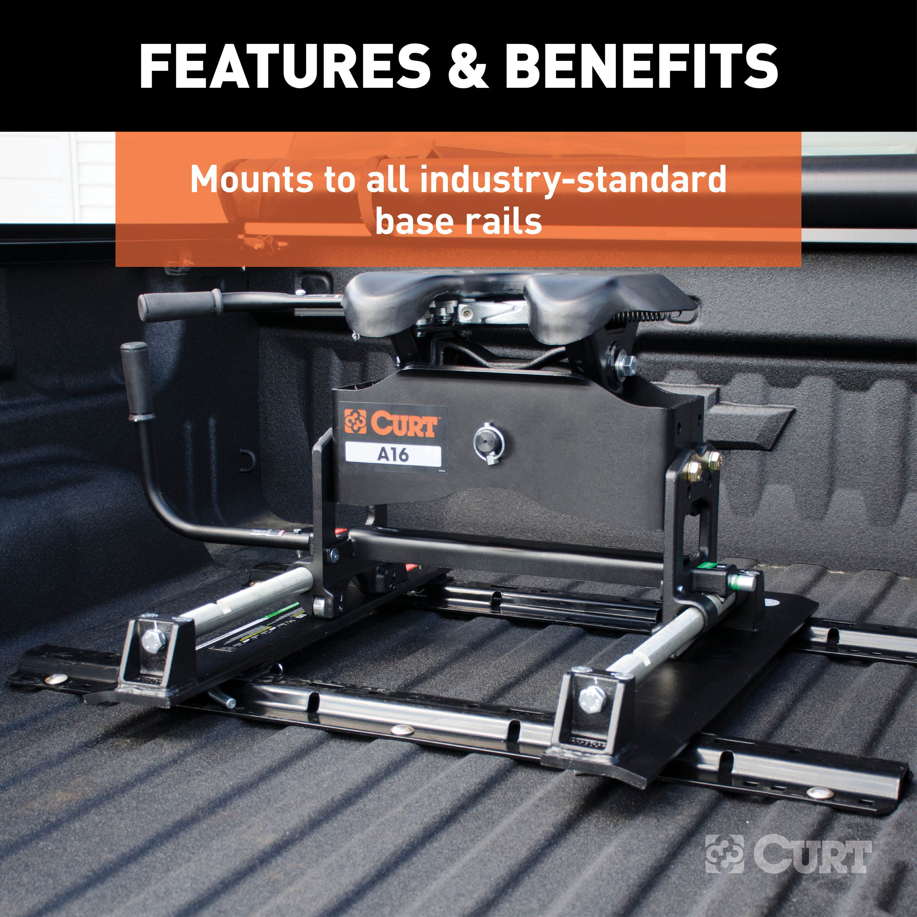 CURT R16 5th Wheel Roller, 16,000 lbs. Fifth Wheel Trailer Hitch Roller thumbnail 5