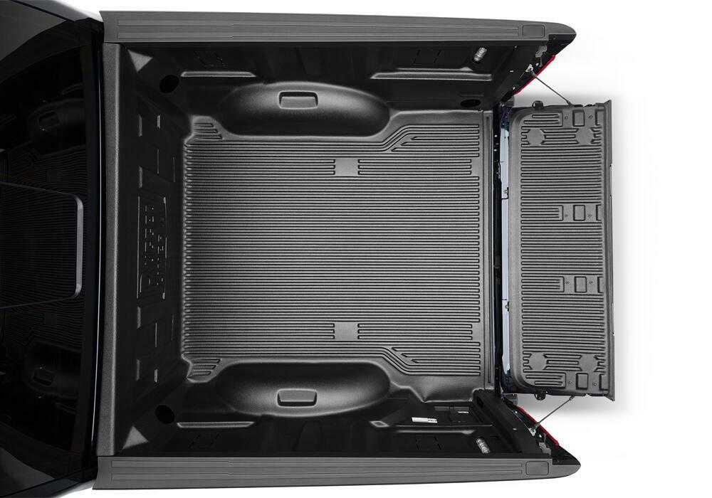 21-24 F-150 6'7" Bed - w/ Pro Power Onboard Rugged Liner Under Rail Bedliner F65U21 thumbnail 1