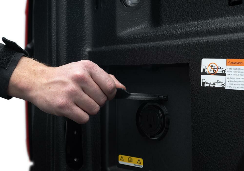 21-24 F-150 6'7" Bed - w/ Pro Power Onboard Rugged Liner Under Rail Bedliner F65U21 thumbnail 2