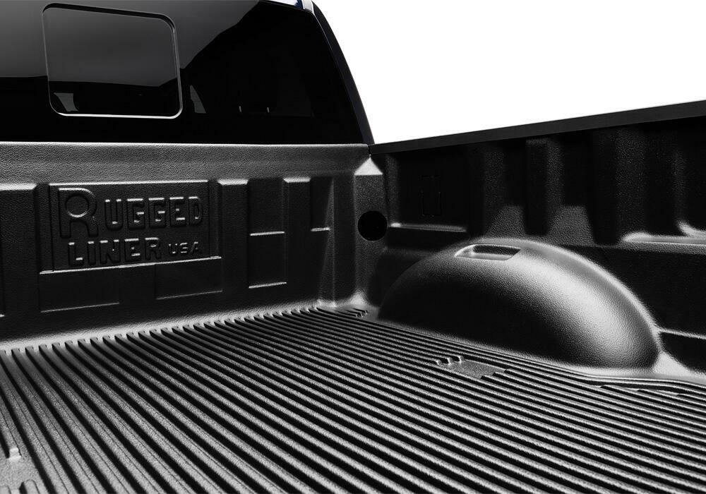 21-24 F-150 6'7" Bed - w/ Pro Power Onboard Rugged Liner Under Rail Bedliner F65U21 thumbnail 3