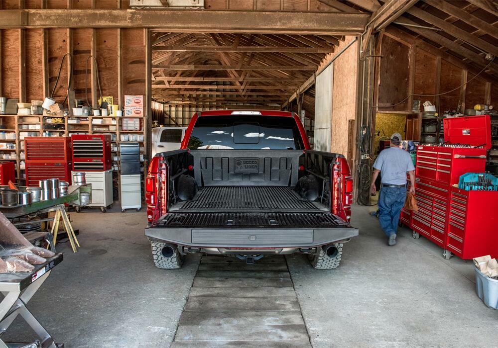 21-24 F-150 6'7" Bed - w/ Pro Power Onboard Rugged Liner Under Rail Bedliner F65U21 thumbnail 9