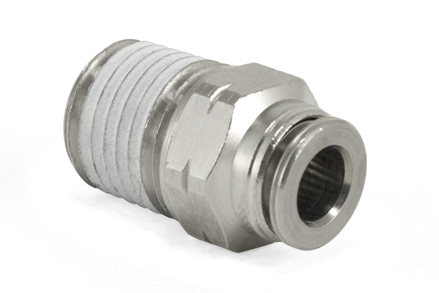 Air Lift Connector, 1/4"MNPT - 1/4"PTC Air Suspension Line Fitting 21807