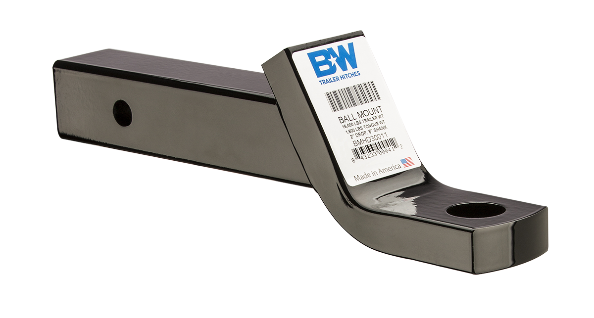 B&W 16000 2" Drop  Balls, Adjustable Ball Mount Hitch for 2" Receivers BQVLBMHD30011 thumbnail 0