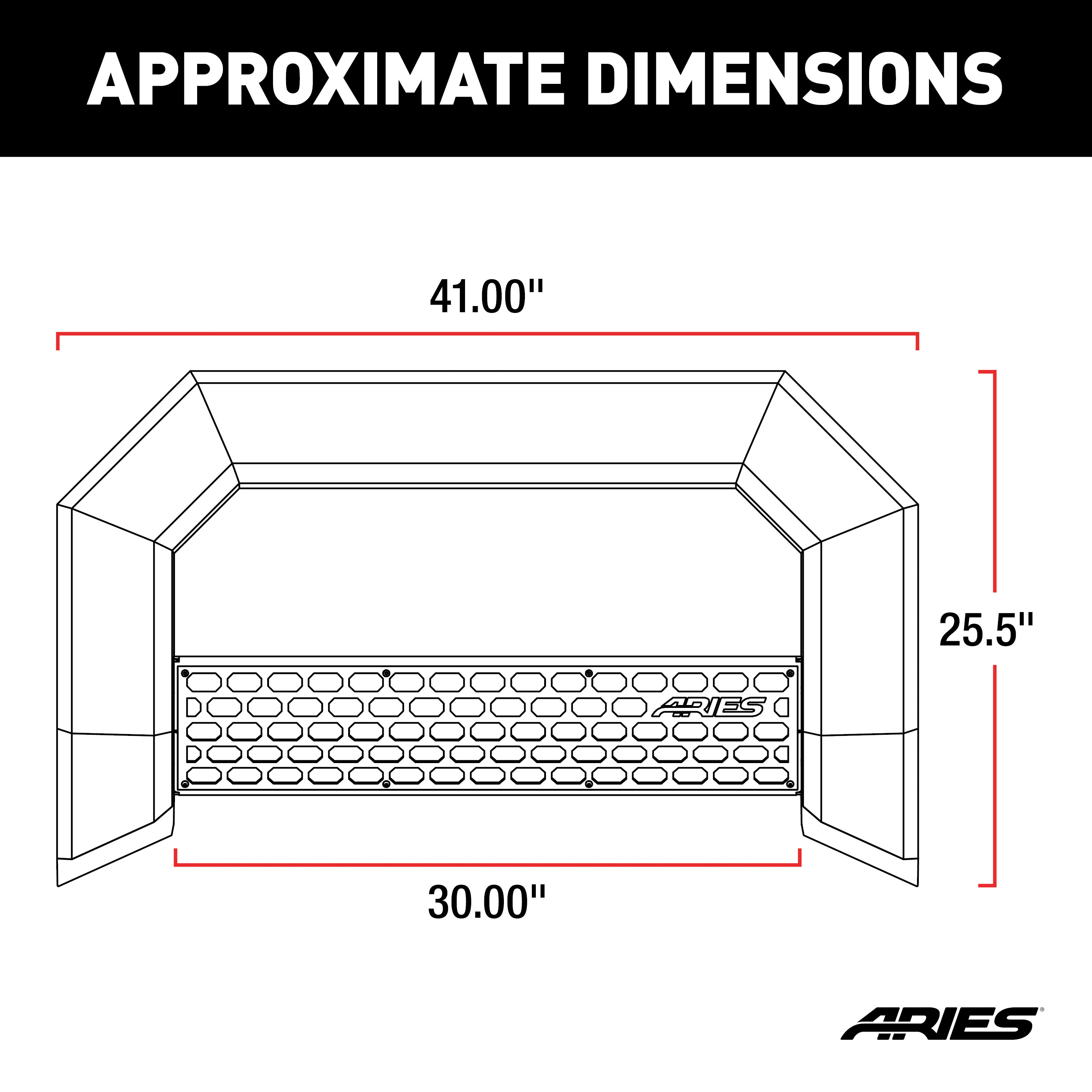 ARIES AdvantEDGE 5-1/2" Black Aluminum Bull Bar, Select Silverado, Sierra 2500, 3500 Brush Guard thumbnail 1