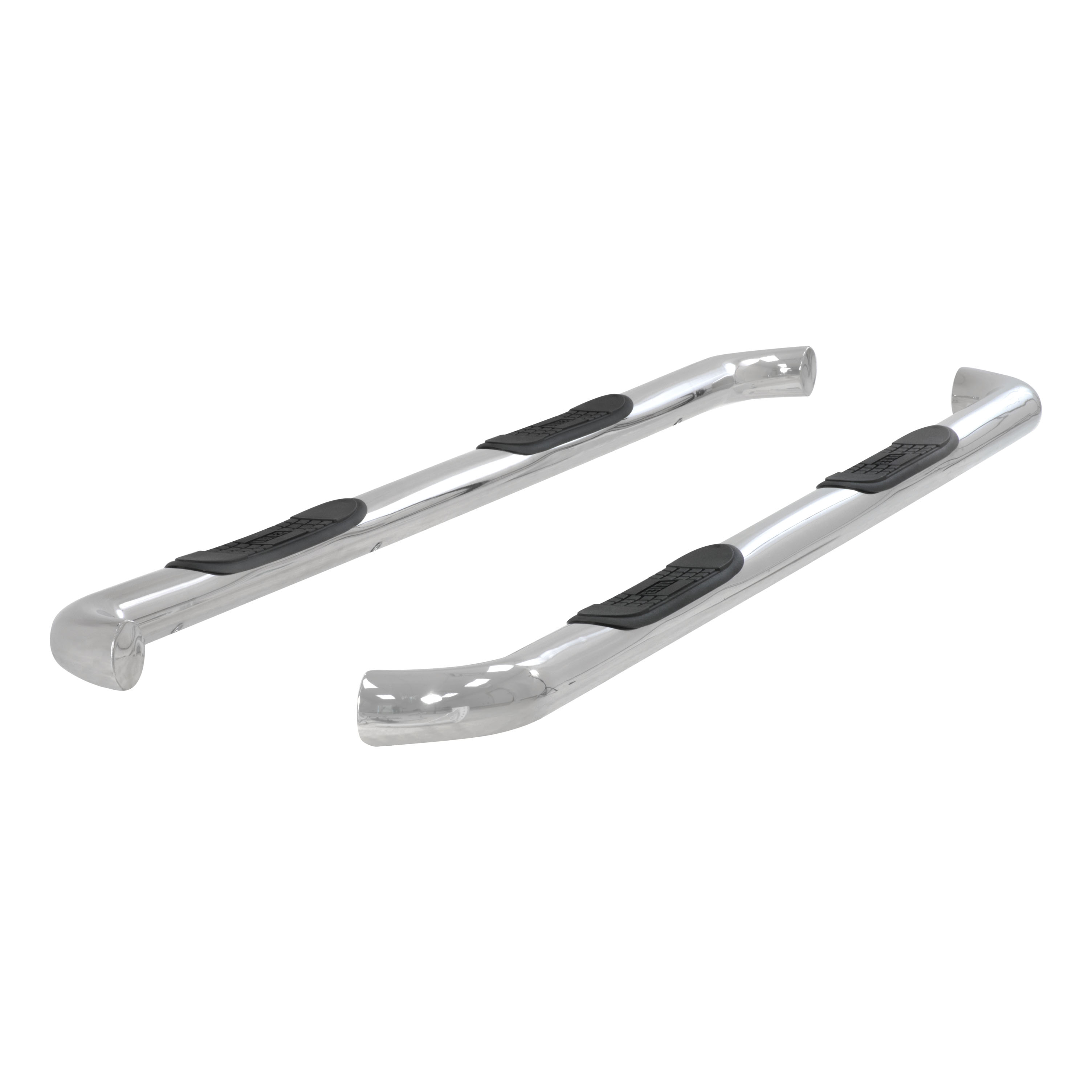 ARIES 3" Round Polished Stainless Side Bars, Select Toyota Tundra Step Nerf Bar Kit thumbnail 1