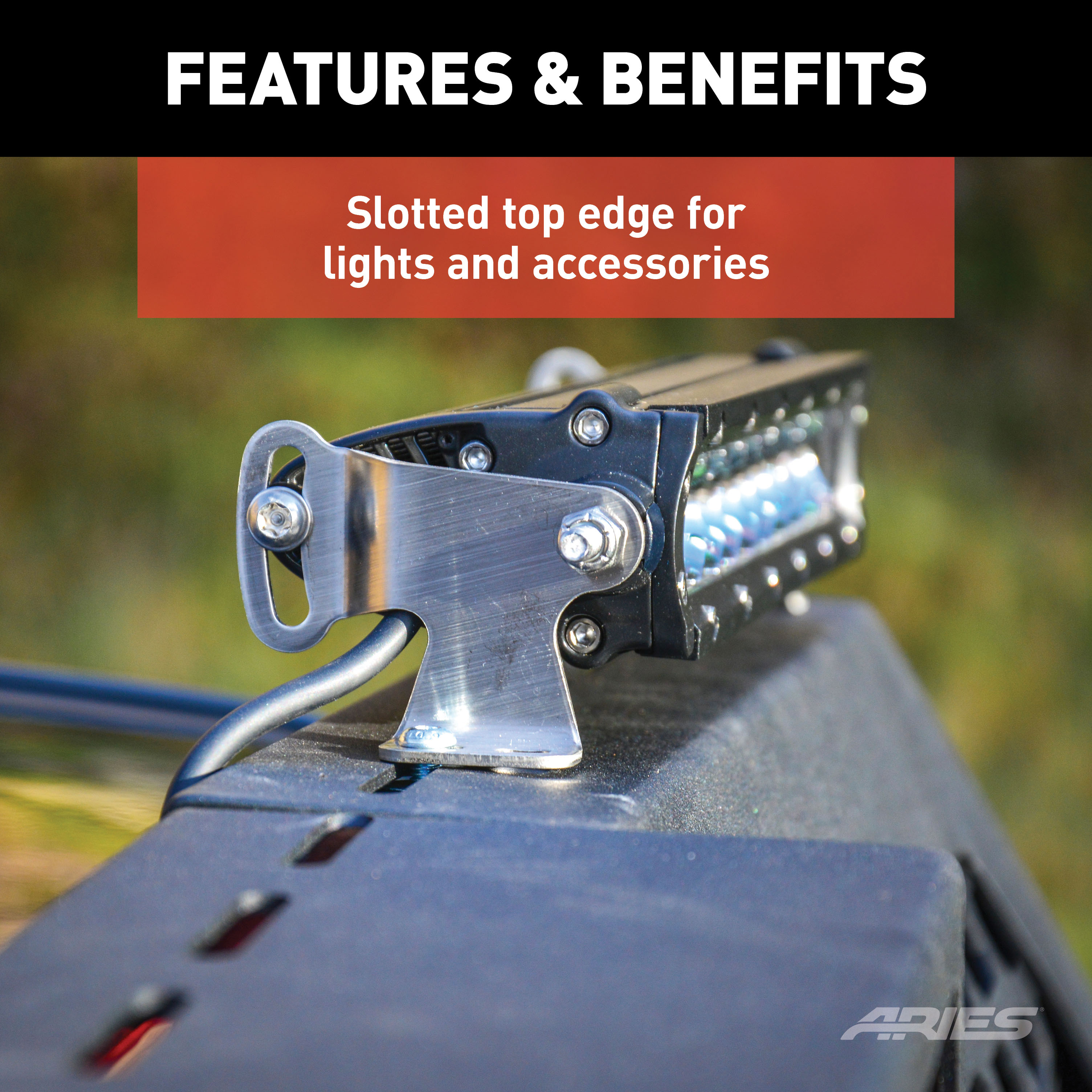 ARIES Switchback Black Aluminum Headache Rack, Select Toyota Tundra Truck Cab Protector / Headache Rack thumbnail 8