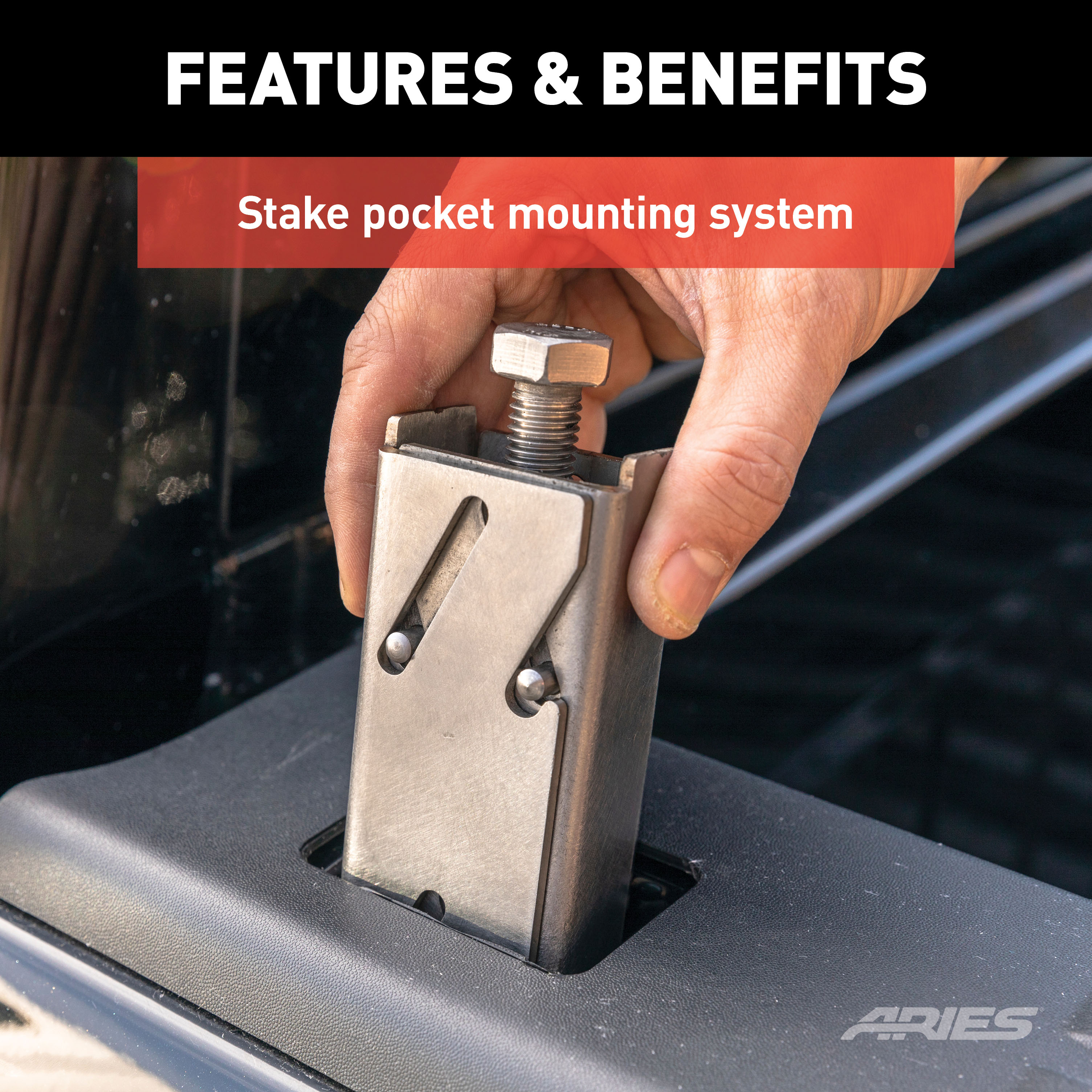 ARIES Switchback Black Aluminum Headache Rack, Select Toyota Tundra Truck Cab Protector / Headache Rack thumbnail 9