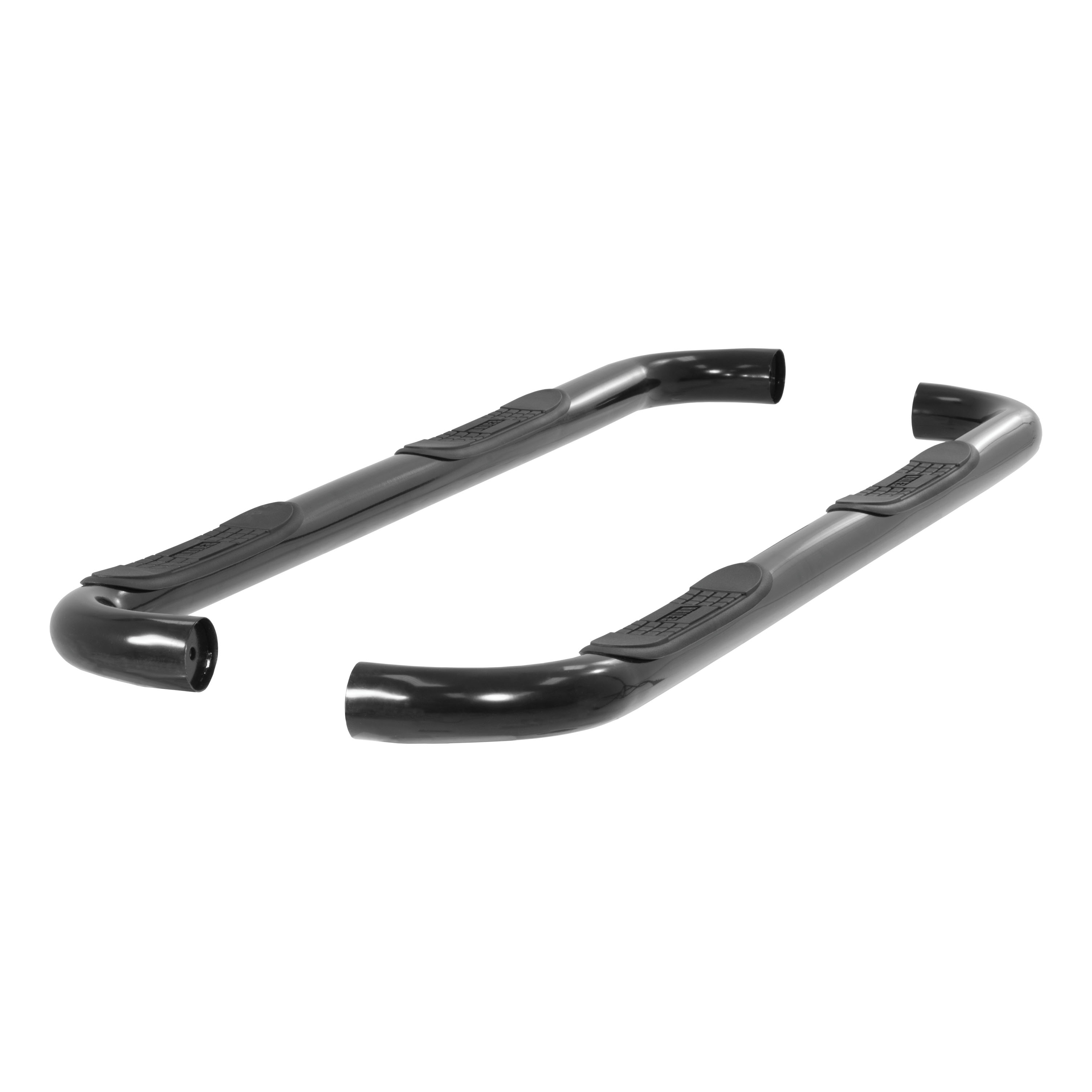 ARIES 3" Round Black Steel Side Bars, Select Ford Expedition Step Nerf Bar Kit thumbnail 1