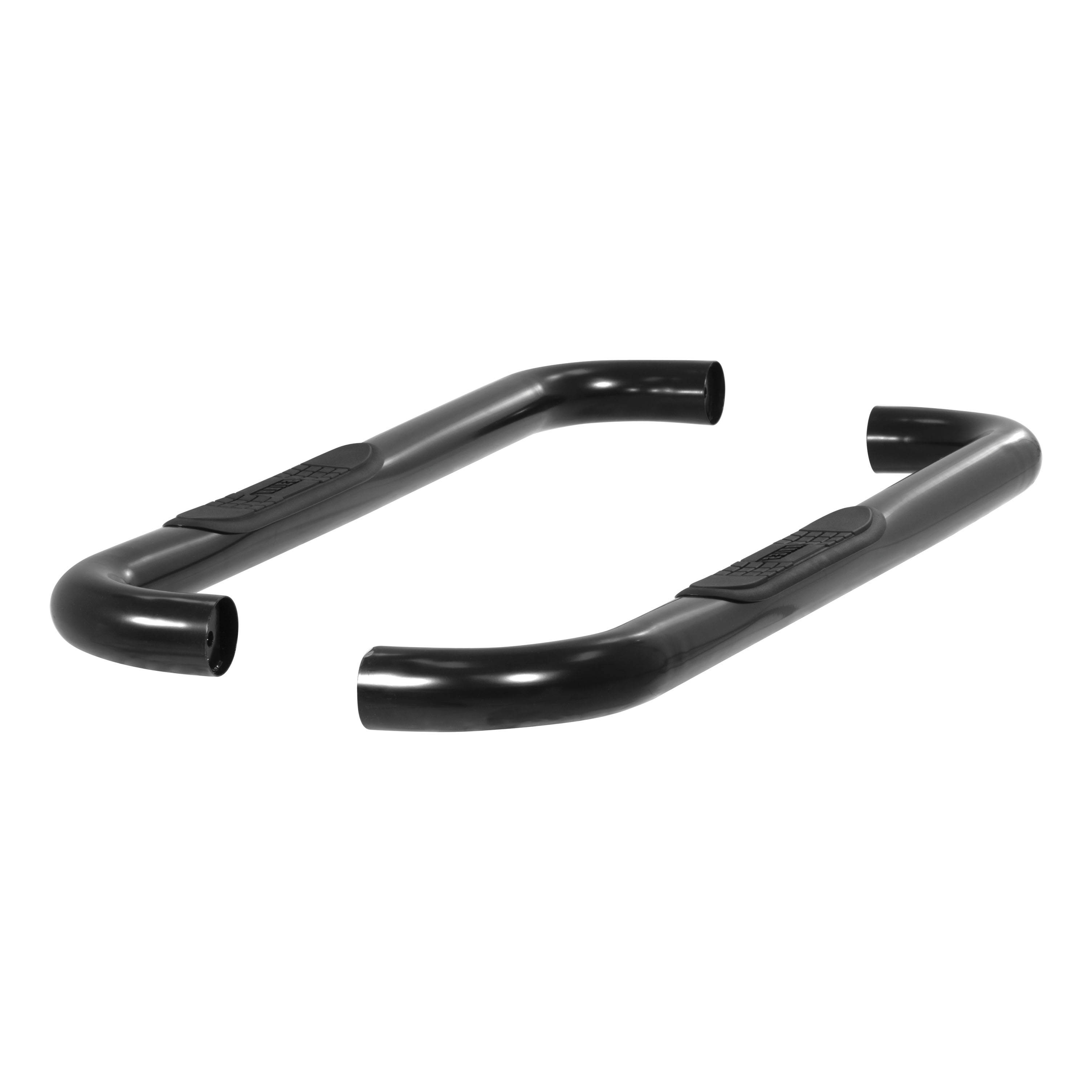 ARIES 3" Round Black Steel Side Bars, Select Ford F-150 Step Nerf Bar Kit thumbnail 0