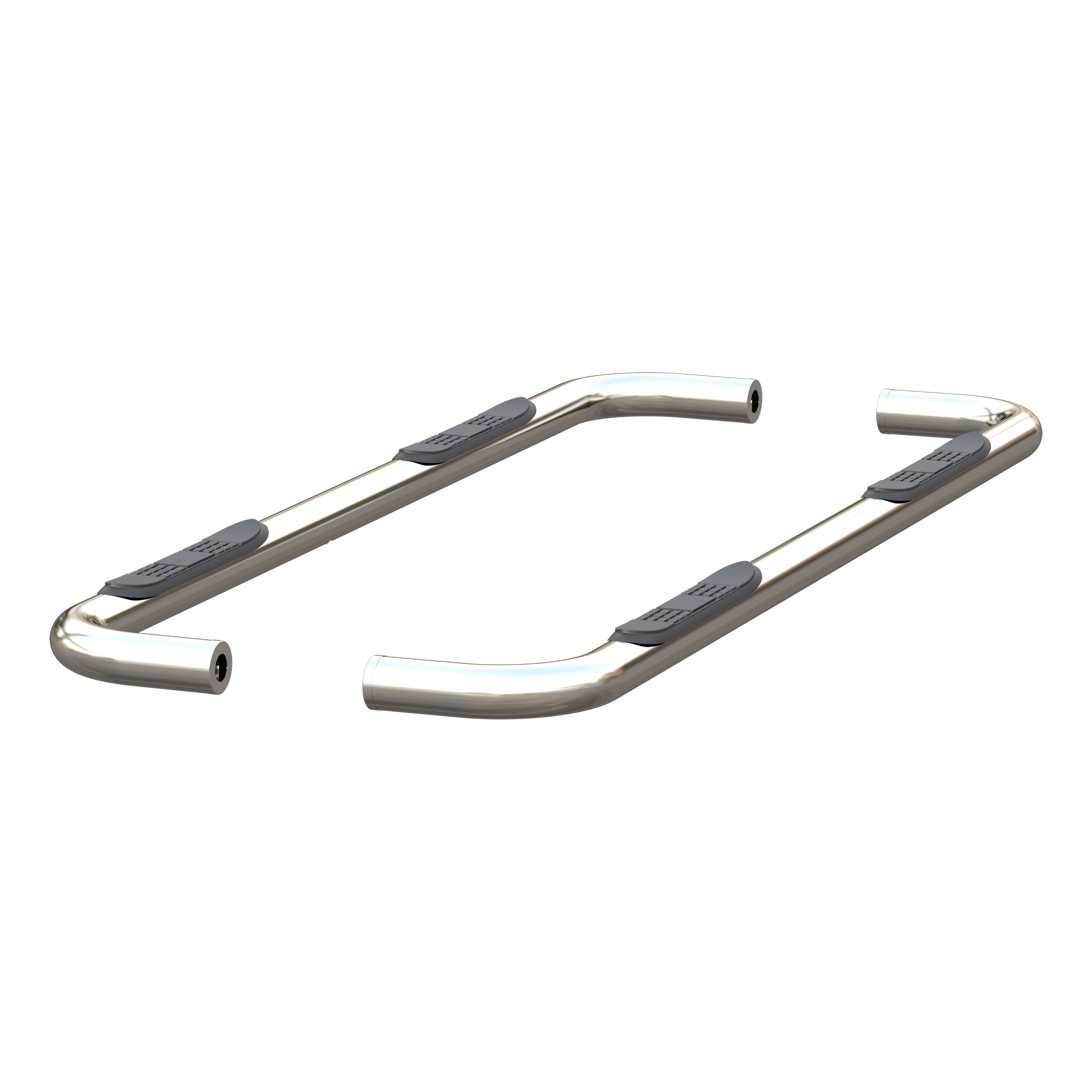 ARIES 3" Round Polished Stainless Side Bars, Select Chevy Silverado, GMC Sierra 1500 Step Nerf Bar Kit thumbnail 0