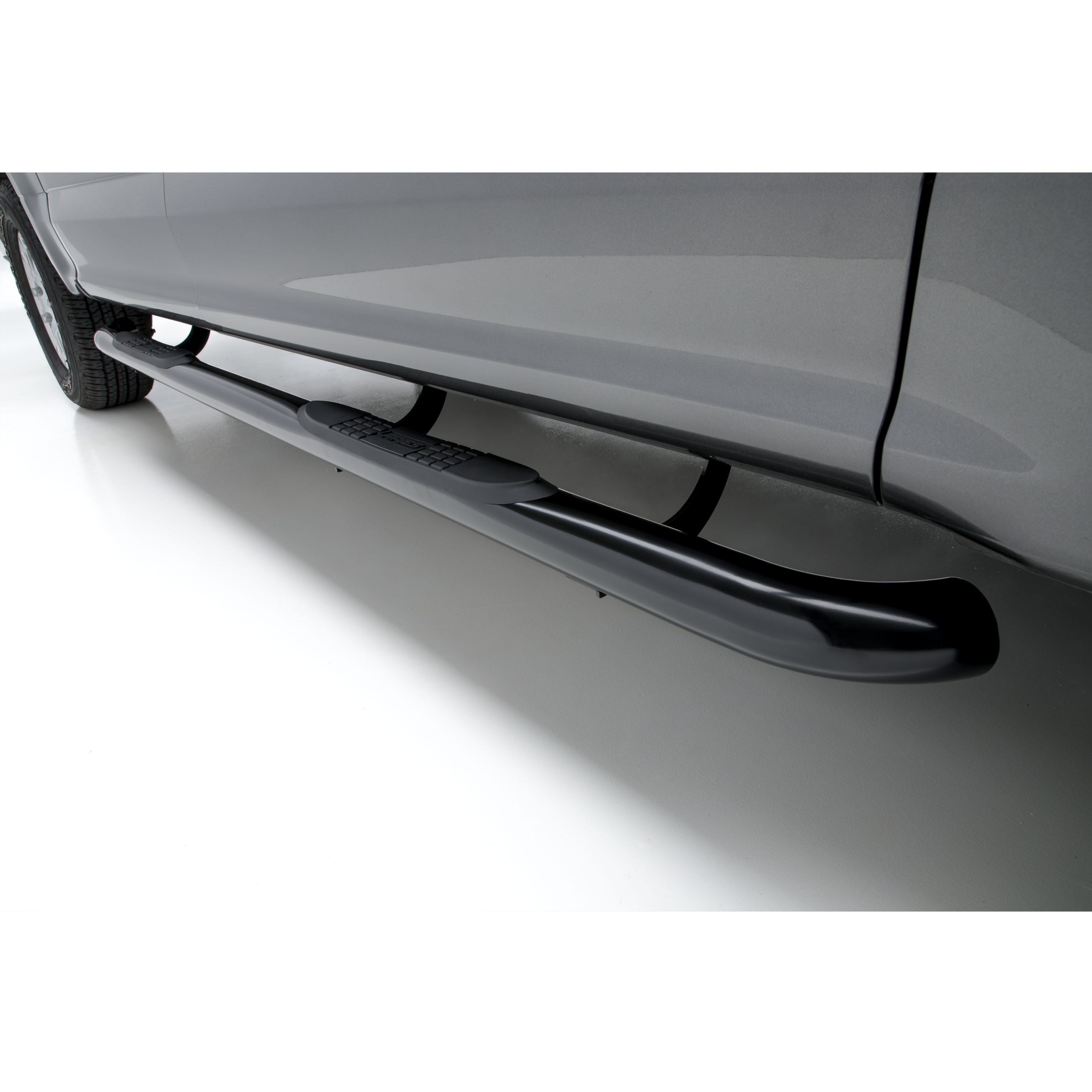 ARIES 3" Round Black Steel Side Bars, Select Ford F-150, F-250, F-350 Super Duty Step Nerf Bar Kit thumbnail 8