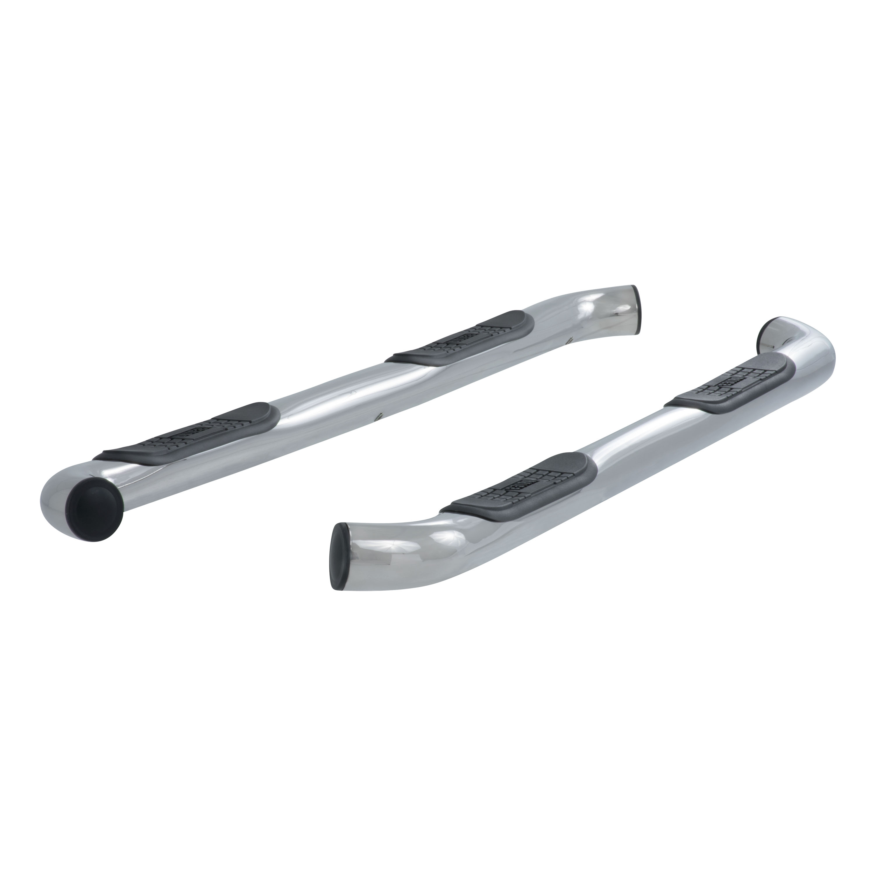 ARIES 3" Round Polished Stainless Side Bars, Select Toyota Tacoma Step Nerf Bar Kit thumbnail 1