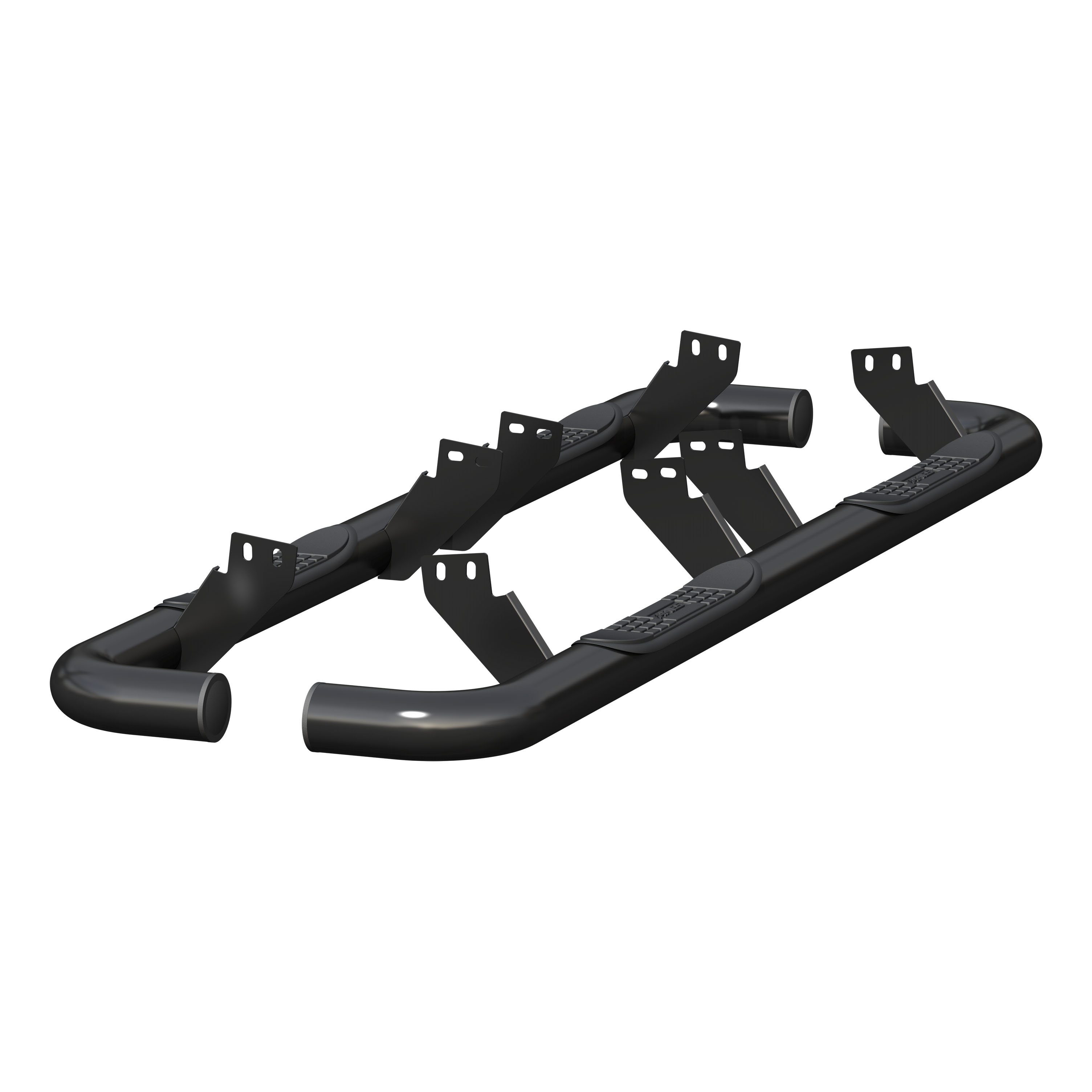 ARIES 3" Round Black Steel Side Bars, Select Hummer H2 Step Nerf Bar Kit thumbnail 0