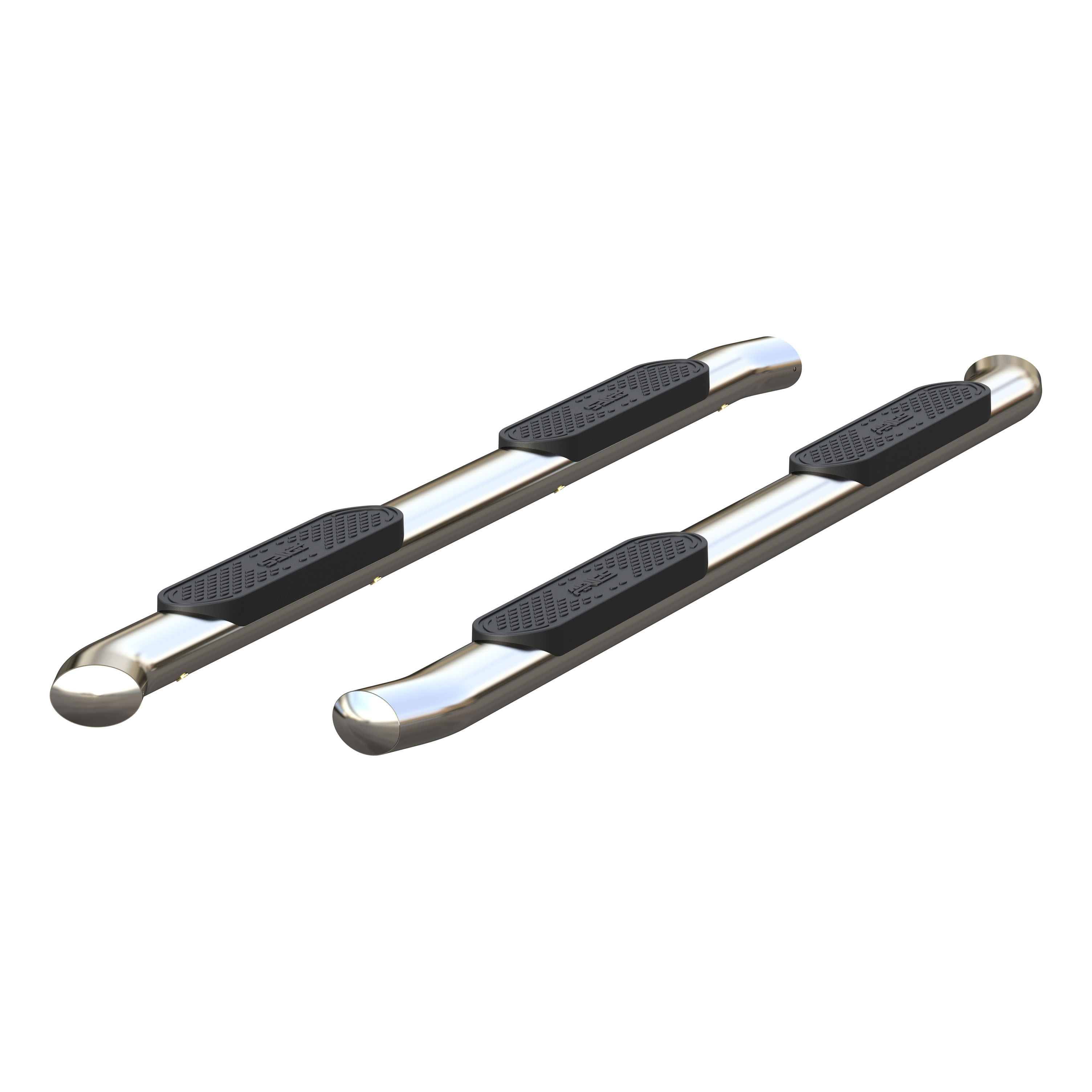 ARIES 4" Polished Stainless Oval Side Bars, Select Silverado, Sierra 1500, 2500, 3500 Step Nerf Bar Kit thumbnail 2