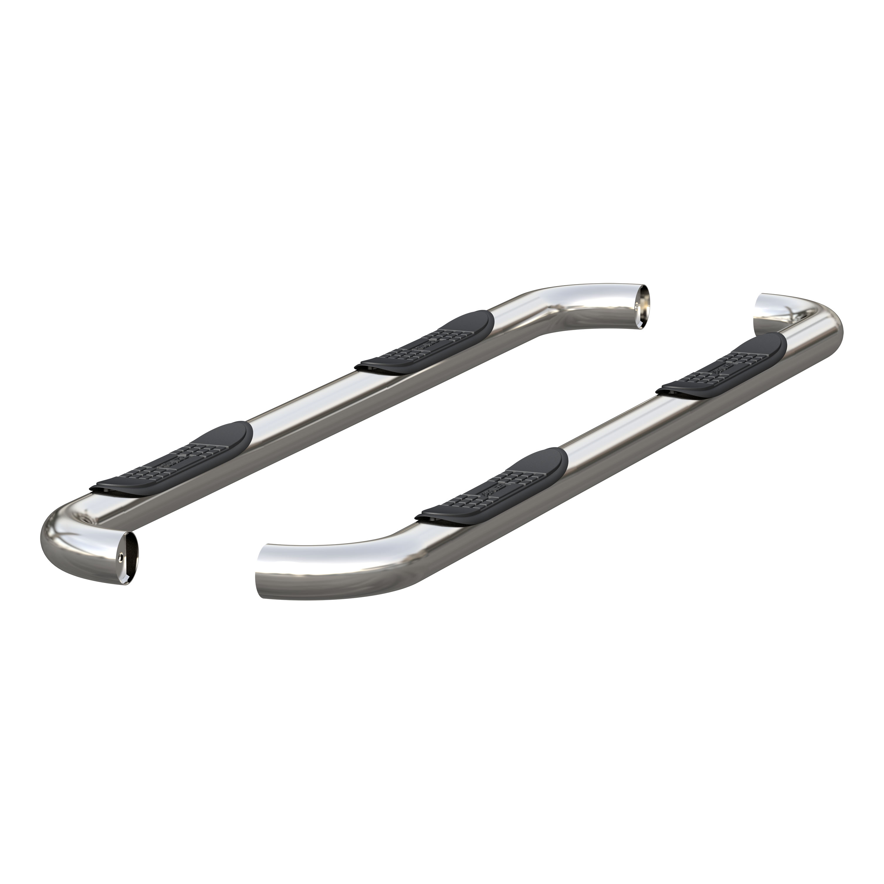 ARIES 3" Round Polished Stainless Side Bars, Select Dodge, Ram 1500, 2500, 3500 Step Nerf Bar Kit thumbnail 0