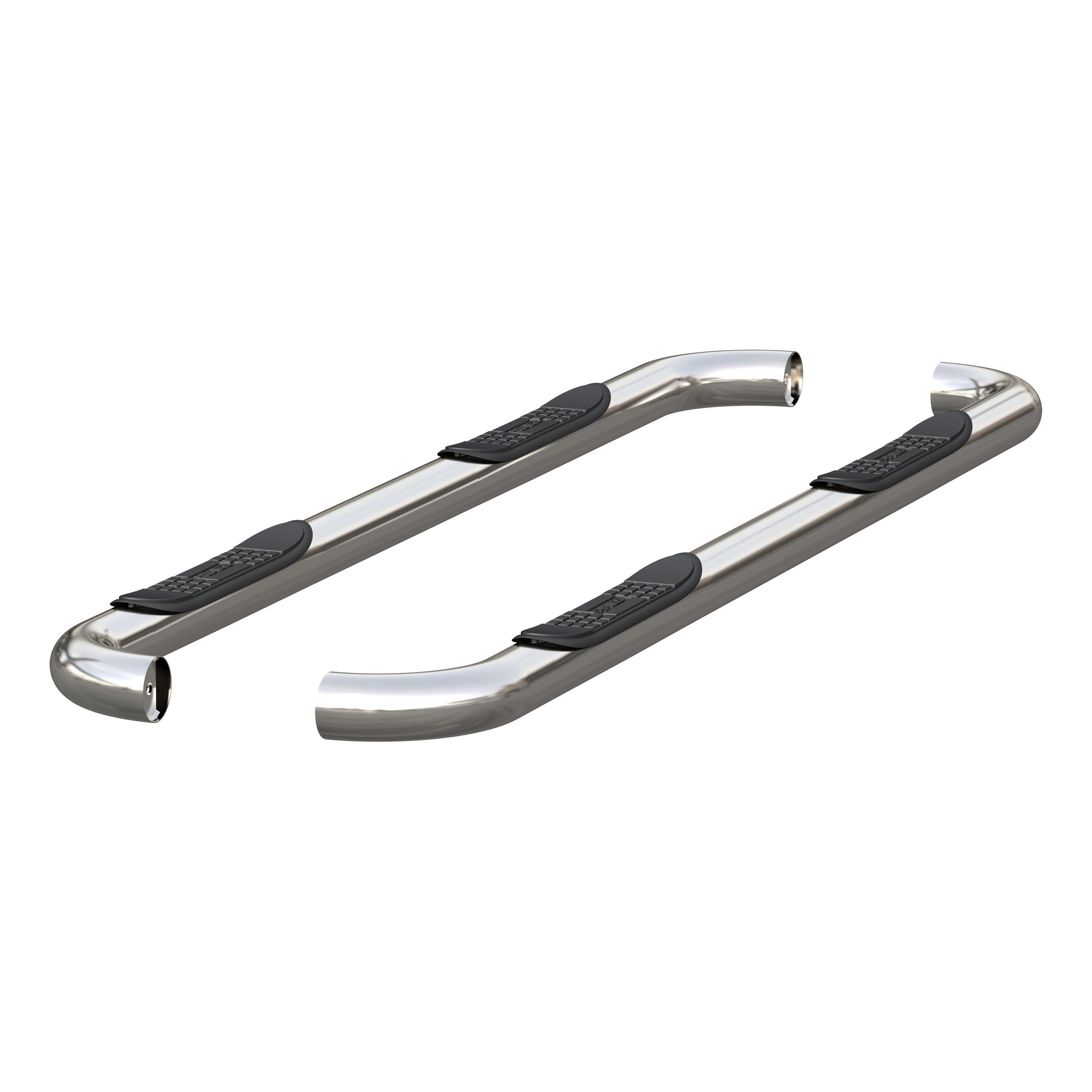 ARIES 3" Round Polished Stainless Side Bars, Select Dodge, Ram 1500, 2500, 3500 Step Nerf Bar Kit thumbnail 1