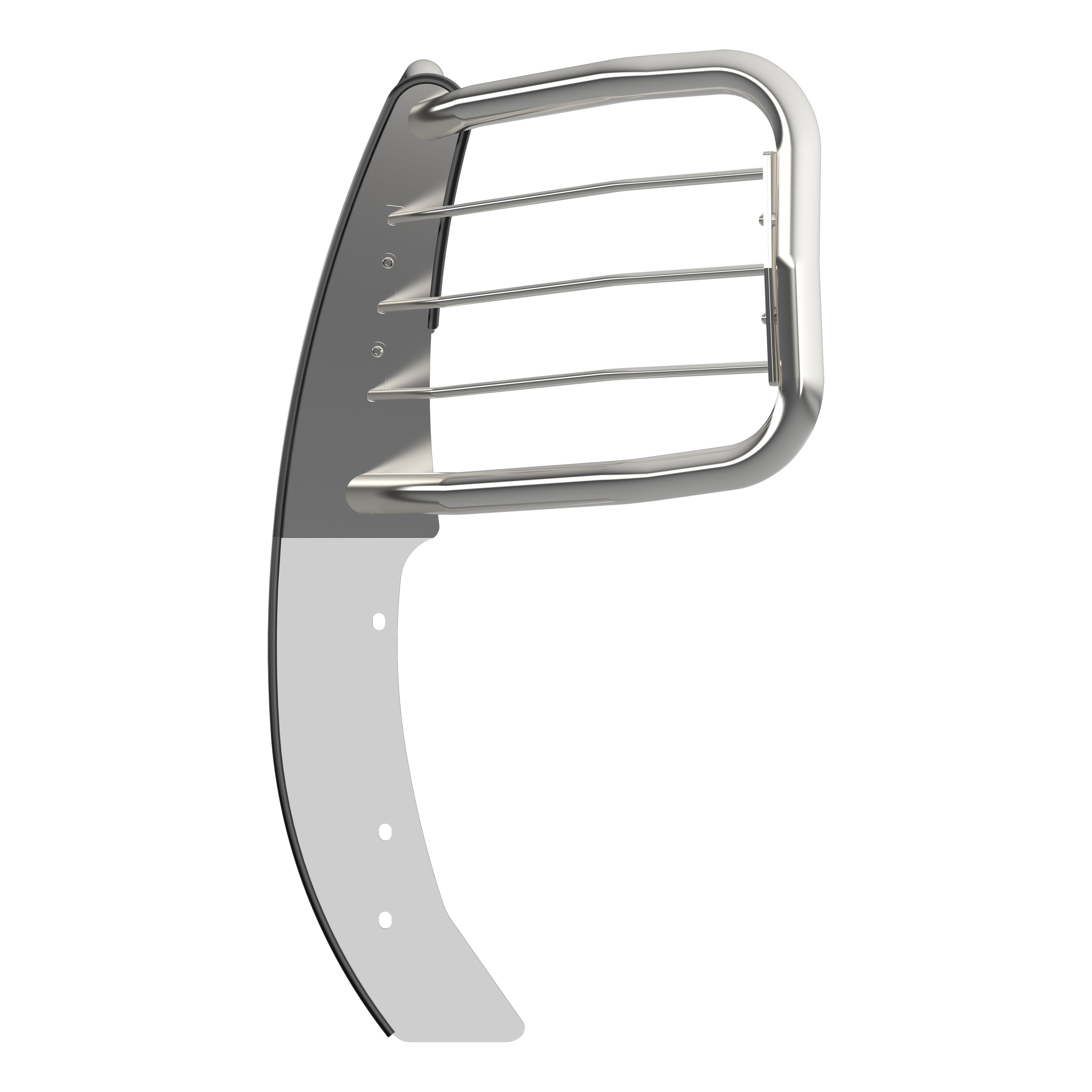 ARIES Polished Stainless Grille Guard, Select Chevrolet Silverado 1500 Grille Guard thumbnail 2