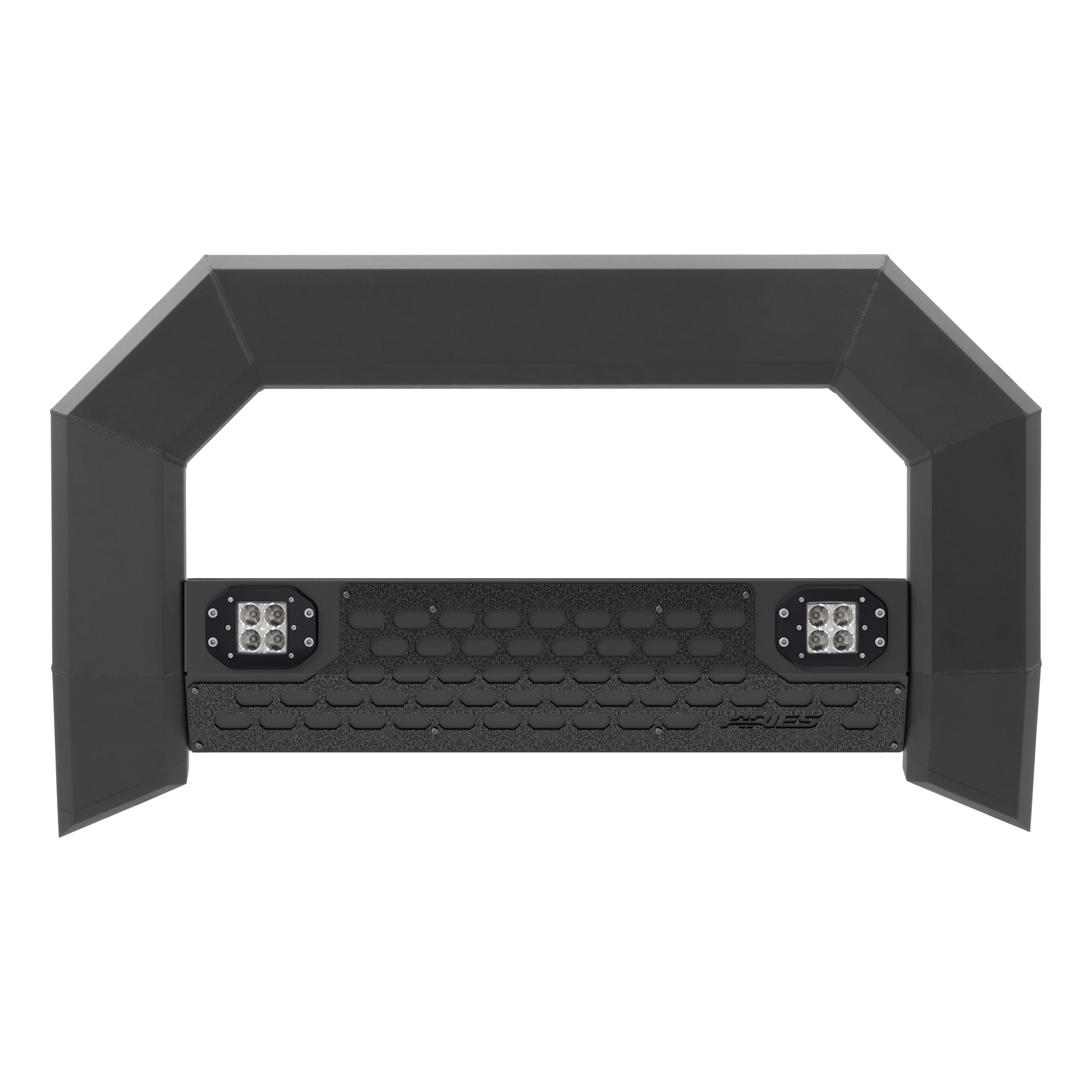 ARIES AdvantEDGE 5-1/2" Black Aluminum Bull Bar with Lights, Select Ford Super Duty Brush Guard thumbnail 3
