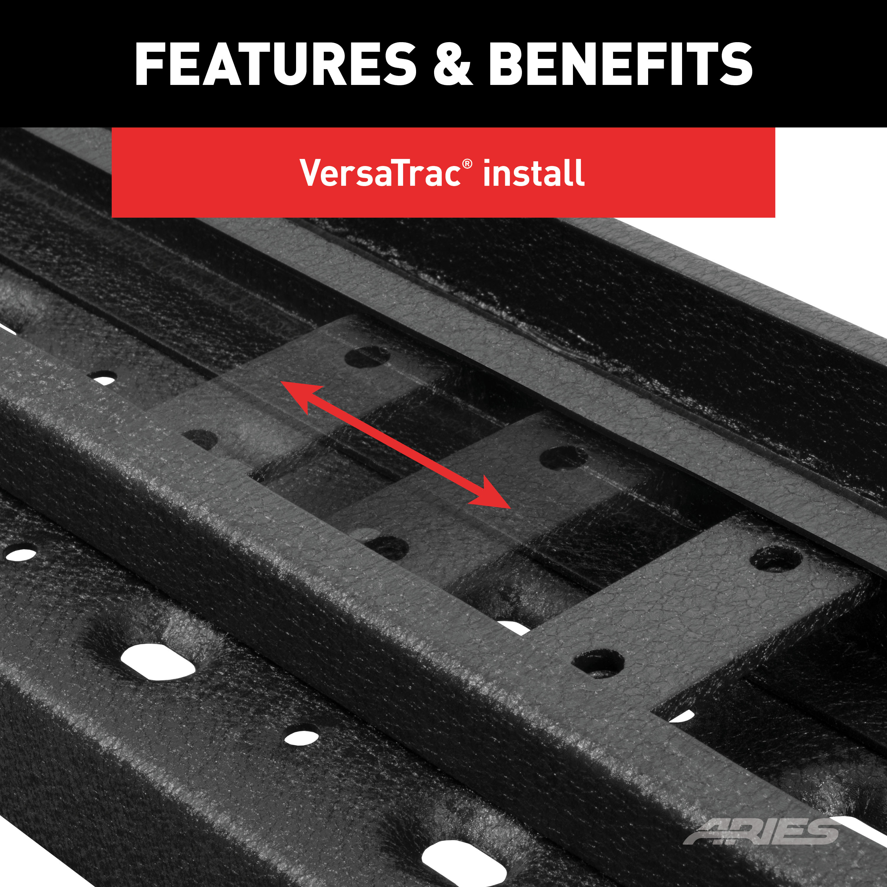 ARIES RidgeStep 6-1/2" x 96", 36" Steel Running Boards, Select Sprinter 2500, 3500 Step Nerf Bar Kit thumbnail 7
