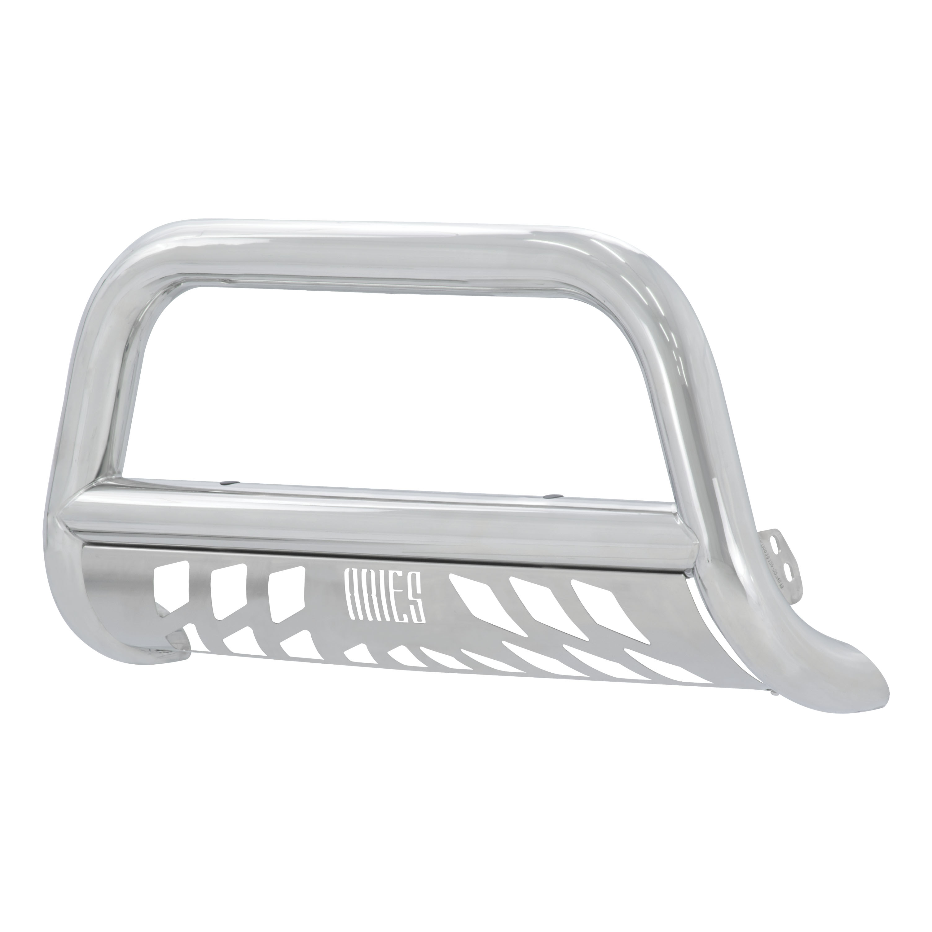 ARIES 3" Polished Stainless Bull Bar, Select Chevy Silverado, GMC Sierra 2500, 3500 HD Brush Guard thumbnail 0