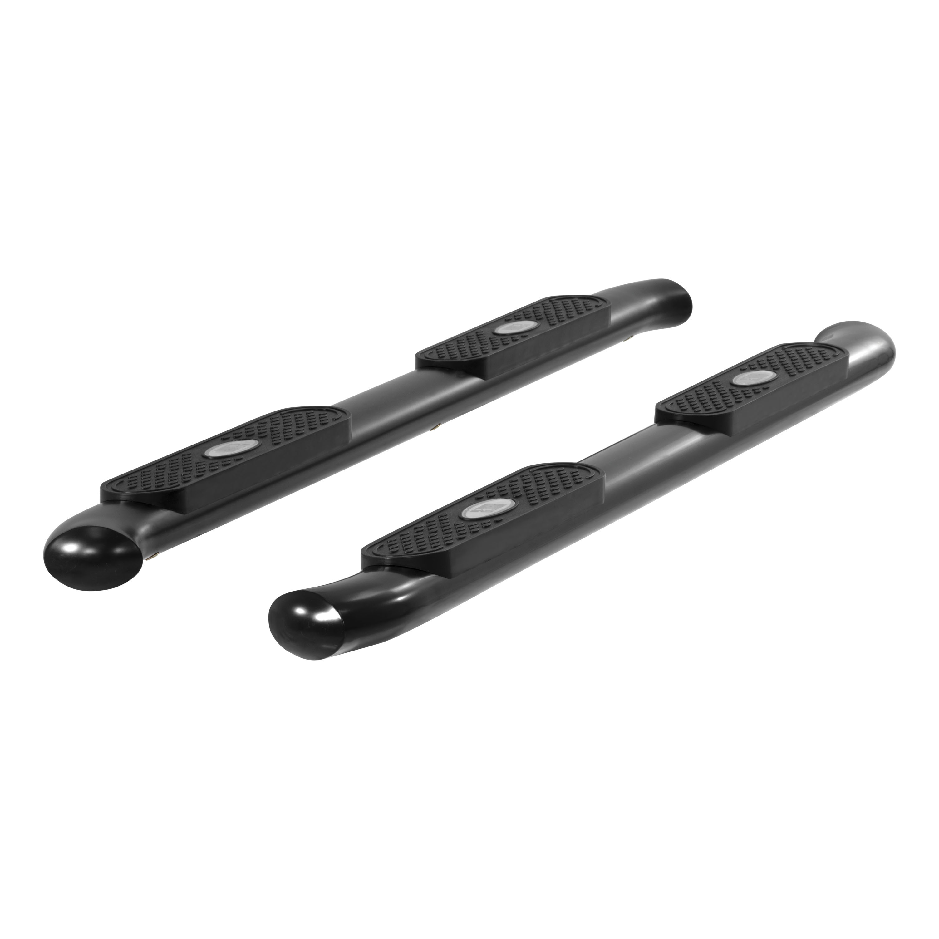 ARIES 4" Black Steel Oval Side Bars, Select Toyota Tacoma Step Nerf Bar Kit thumbnail 1