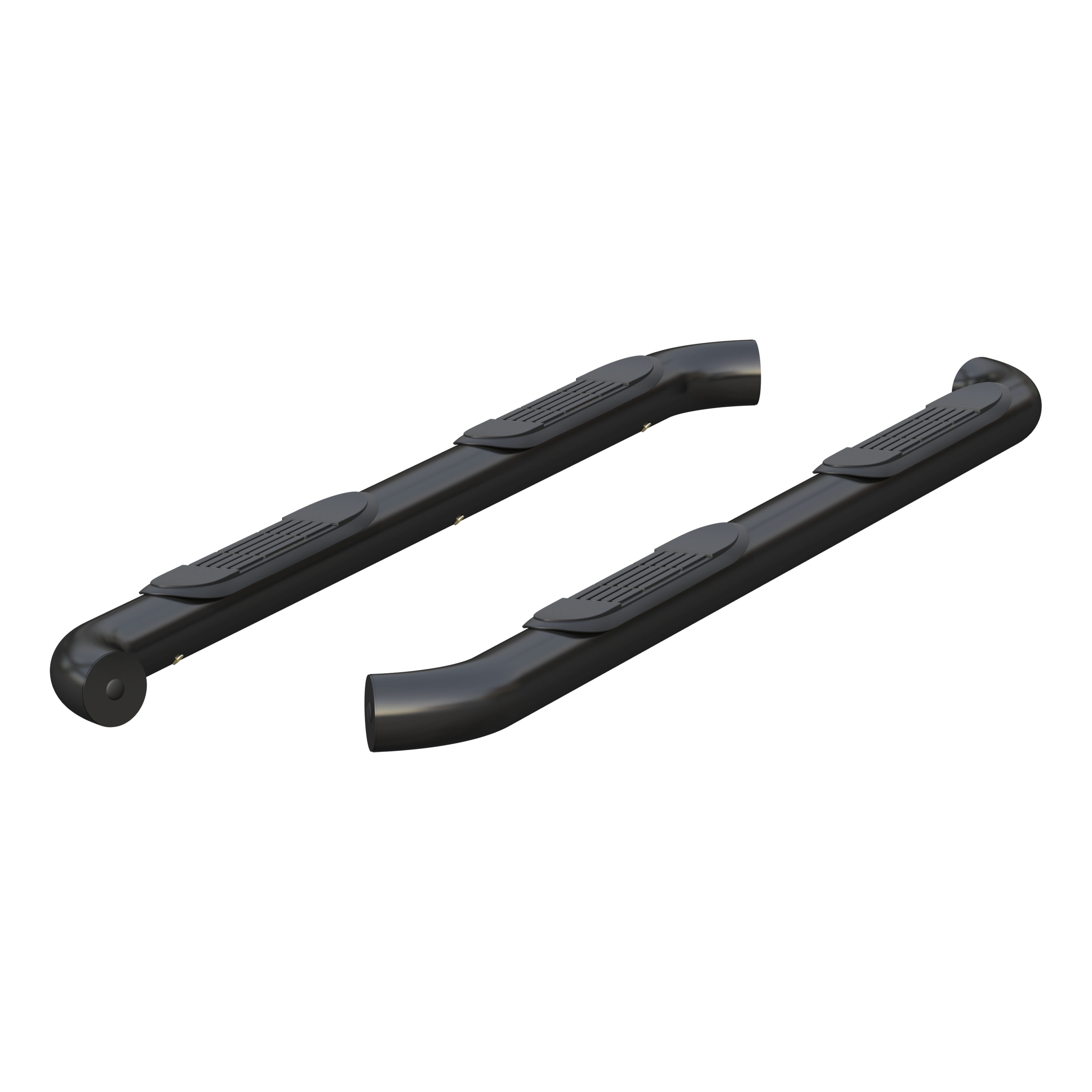 ARIES 3" Round Black Steel Side Bars, Select Ford Bronco Step Nerf Bar Kit thumbnail 2