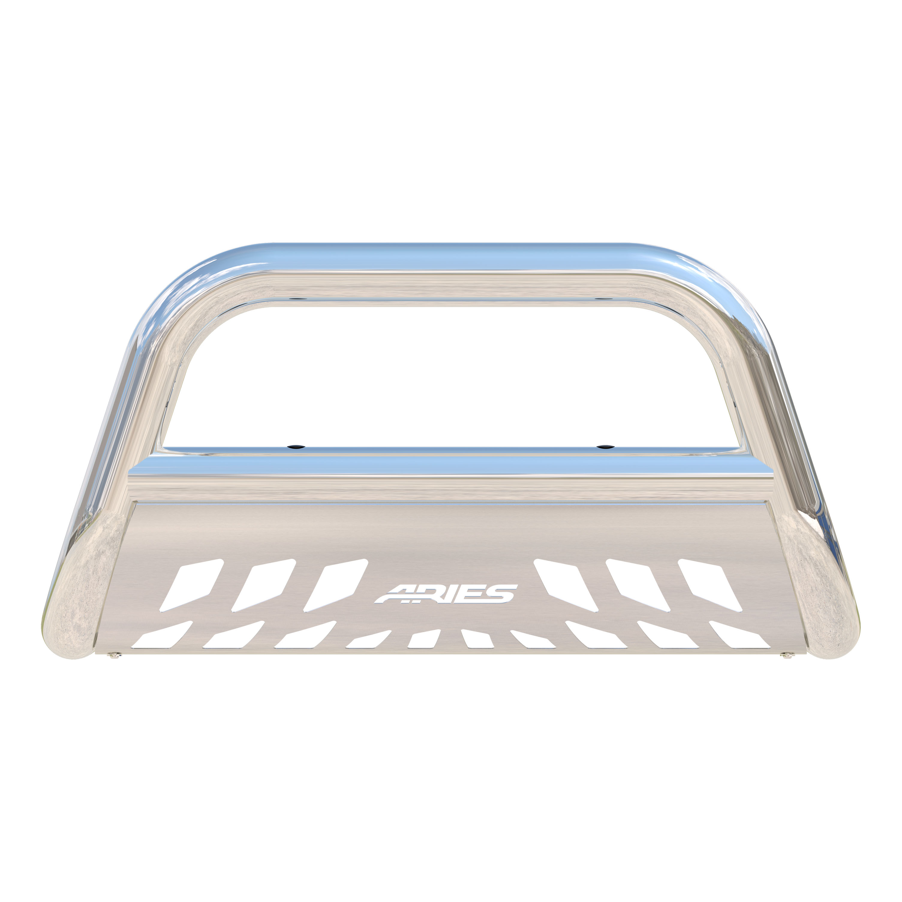 ARIES 3" Polished Stainless Bull Bar, Select Cadillac, Chevrolet, GMC Brush Guard thumbnail 2