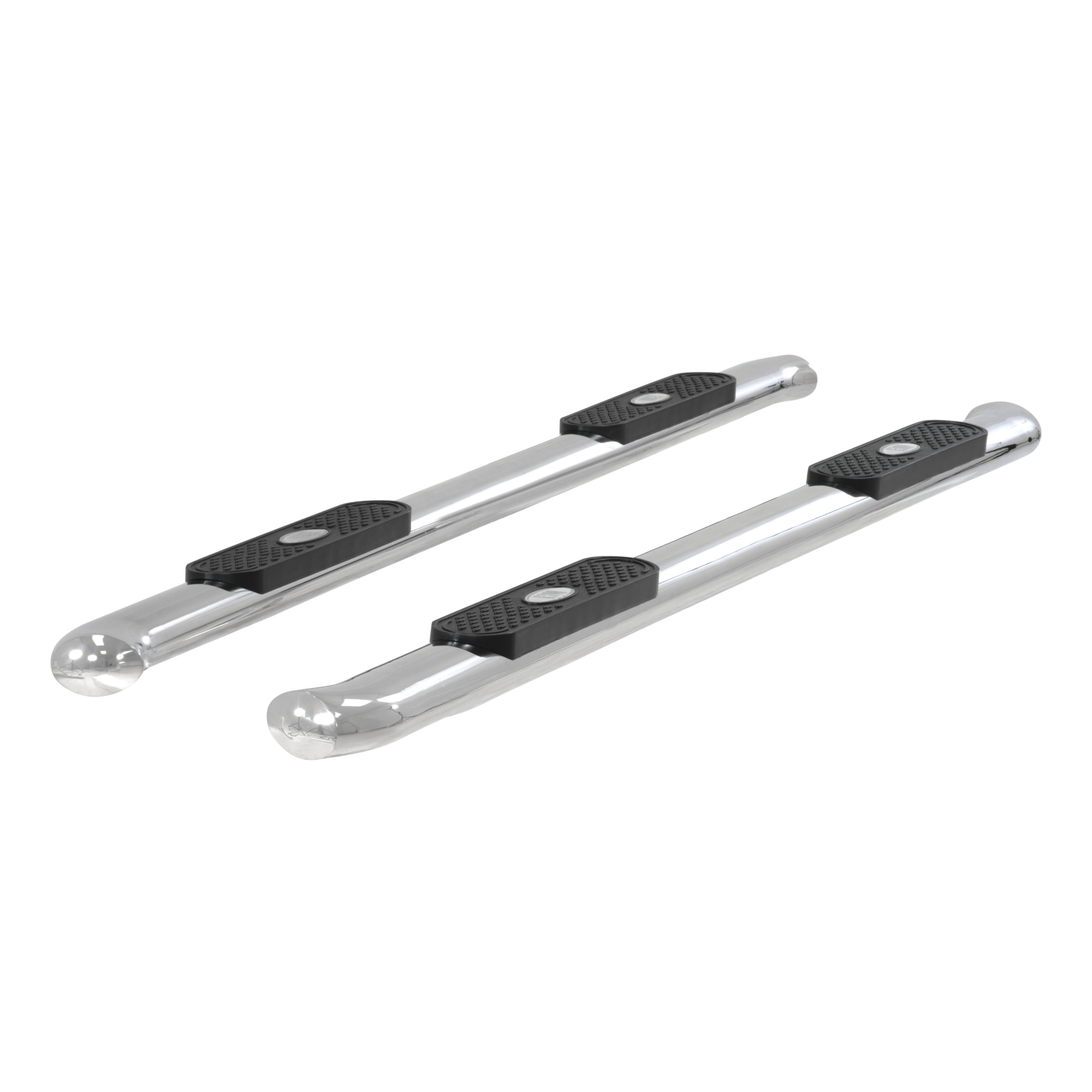 ARIES 4" Polished Stainless Oval Side Bars, Select Ford F150, F250, F350, F450, F550 Step Nerf Bar Kit thumbnail 0