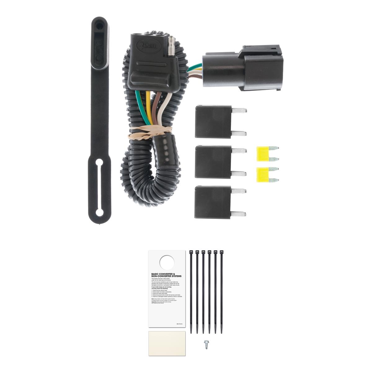 CURT Custom 4-Flat, Select Freestar, Monterey, Fits w/o OE Plug behind Bumper Trailer Connector Kit thumbnail 0